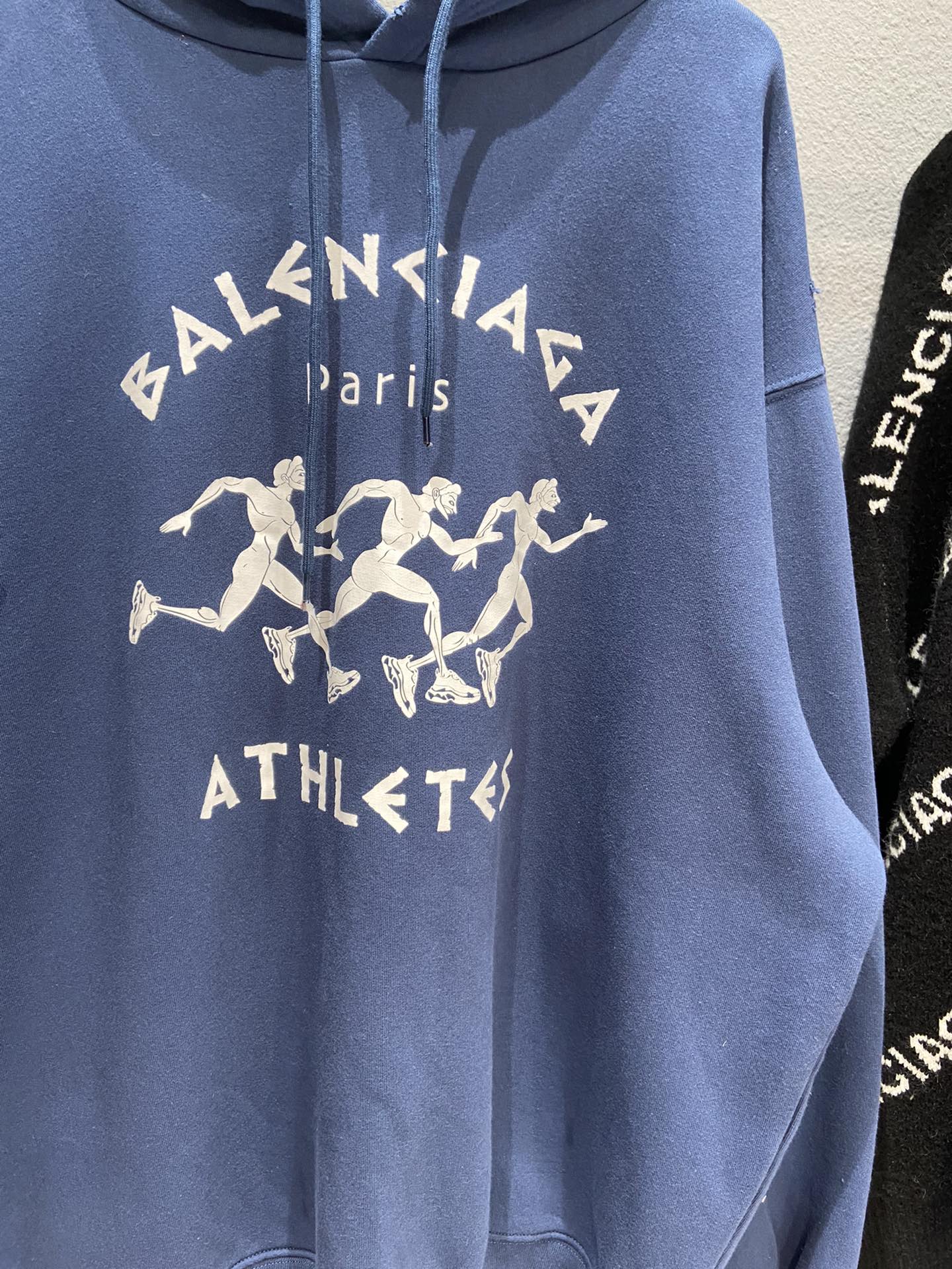 Balenciaga Hoodie Printed in Blue