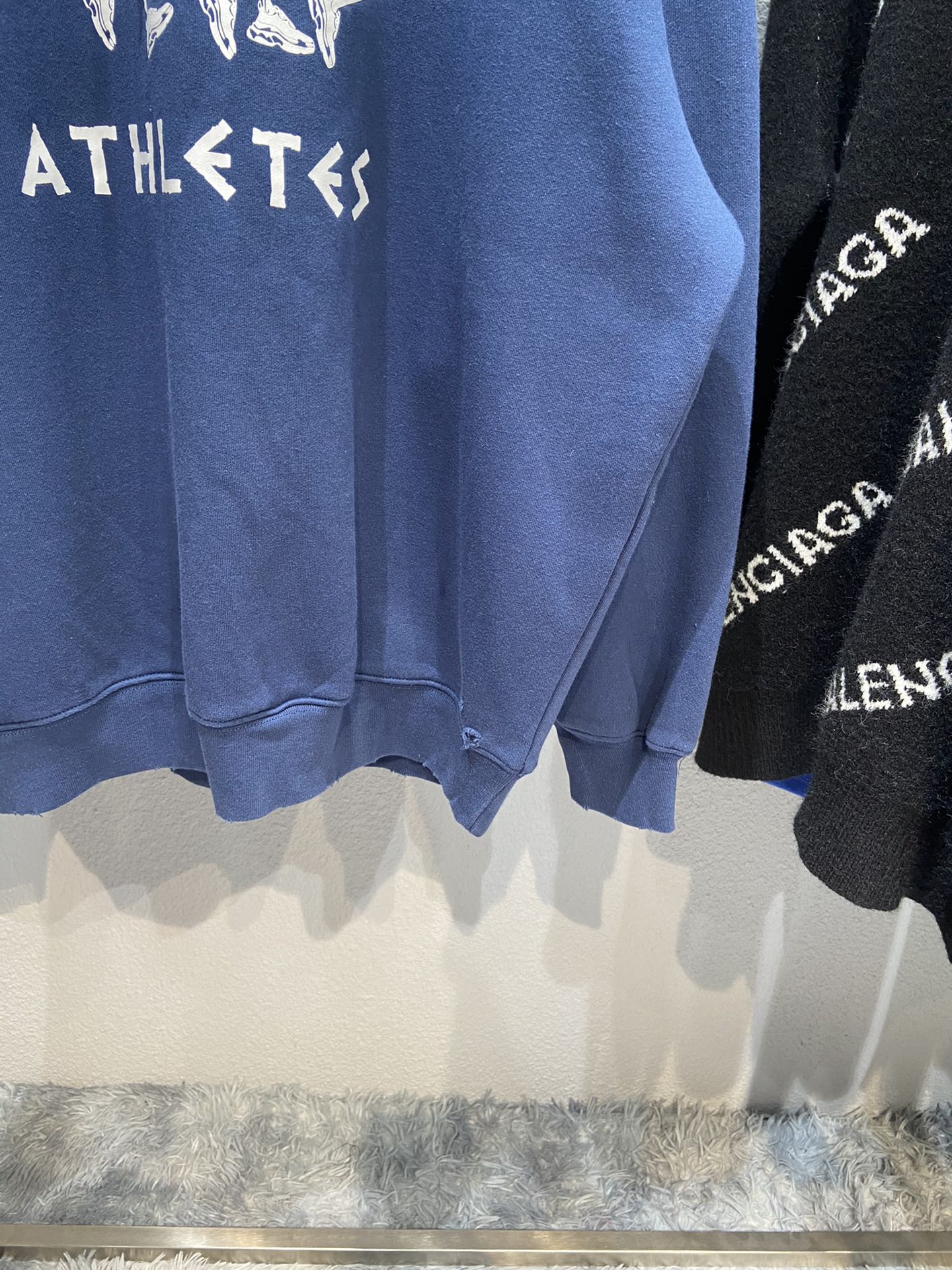 Balenciaga Hoodie Printed in Blue