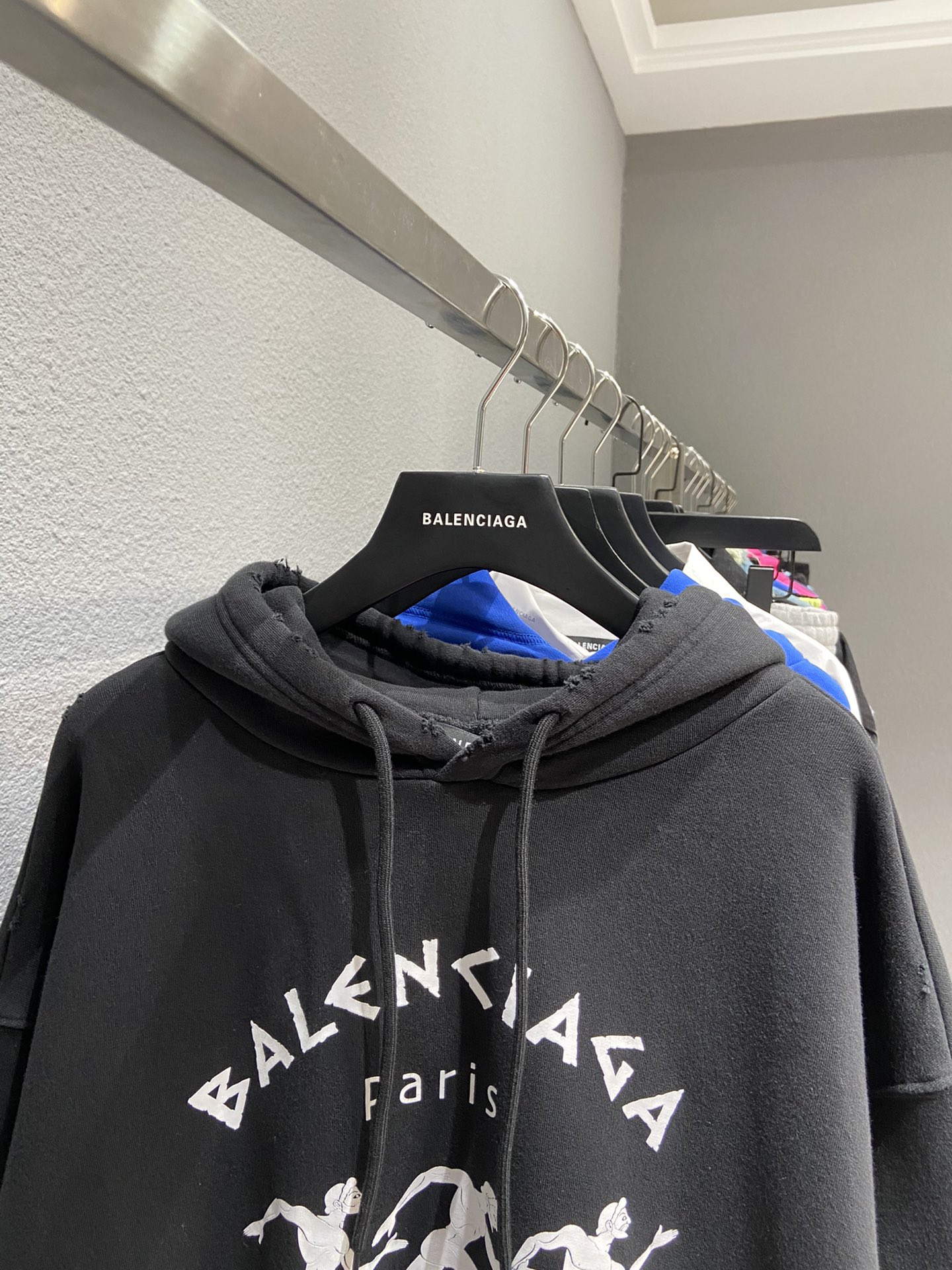 Balenciaga Hoodie Printed in Black