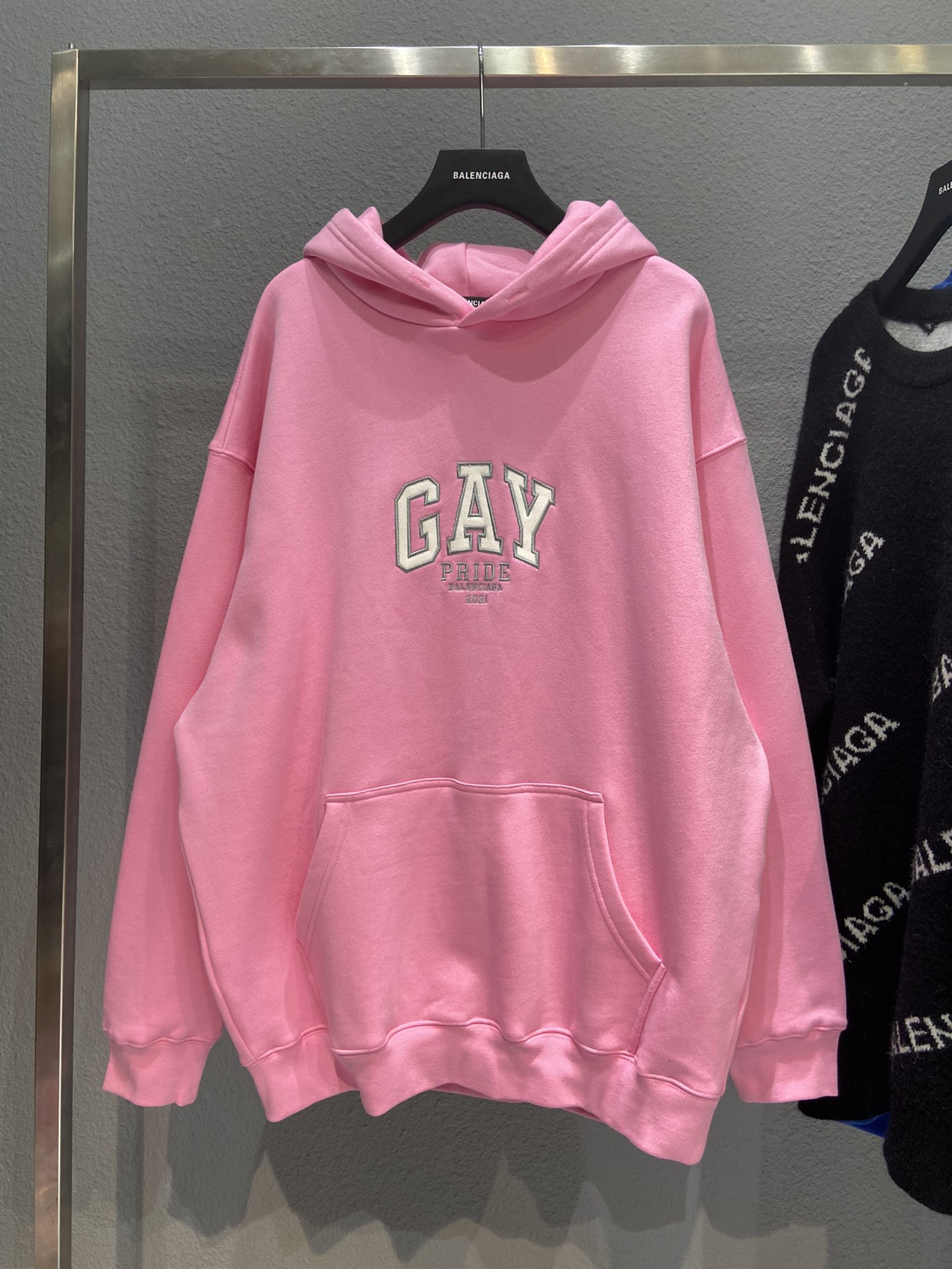 Balenciaga Hoodie Pride Boxy in Pink