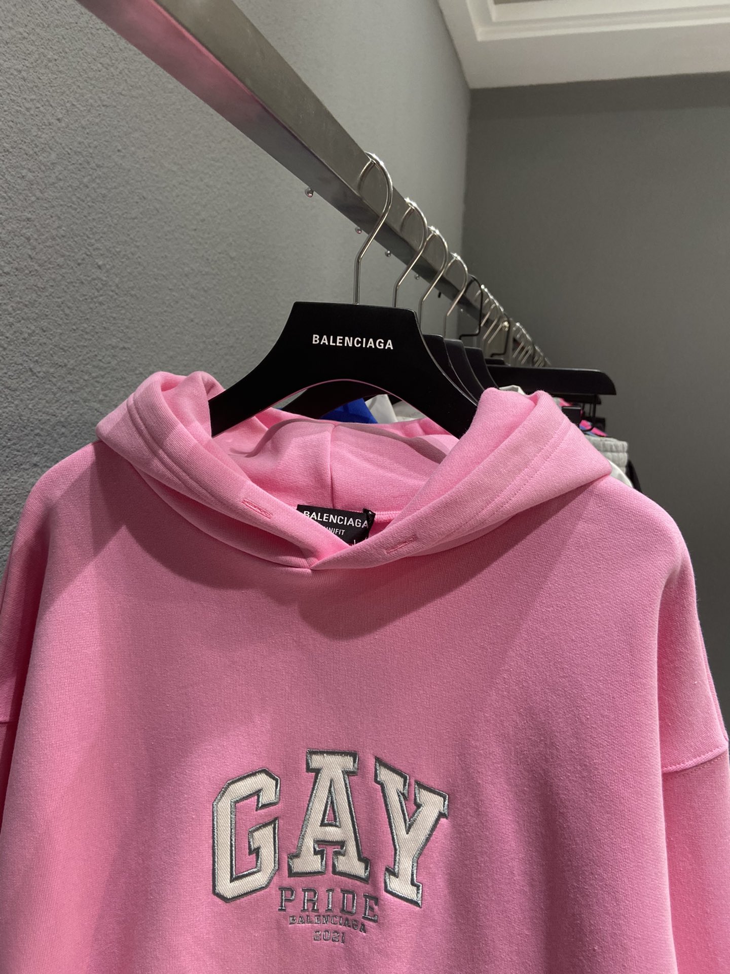 Balenciaga Hoodie Pride Boxy in Pink