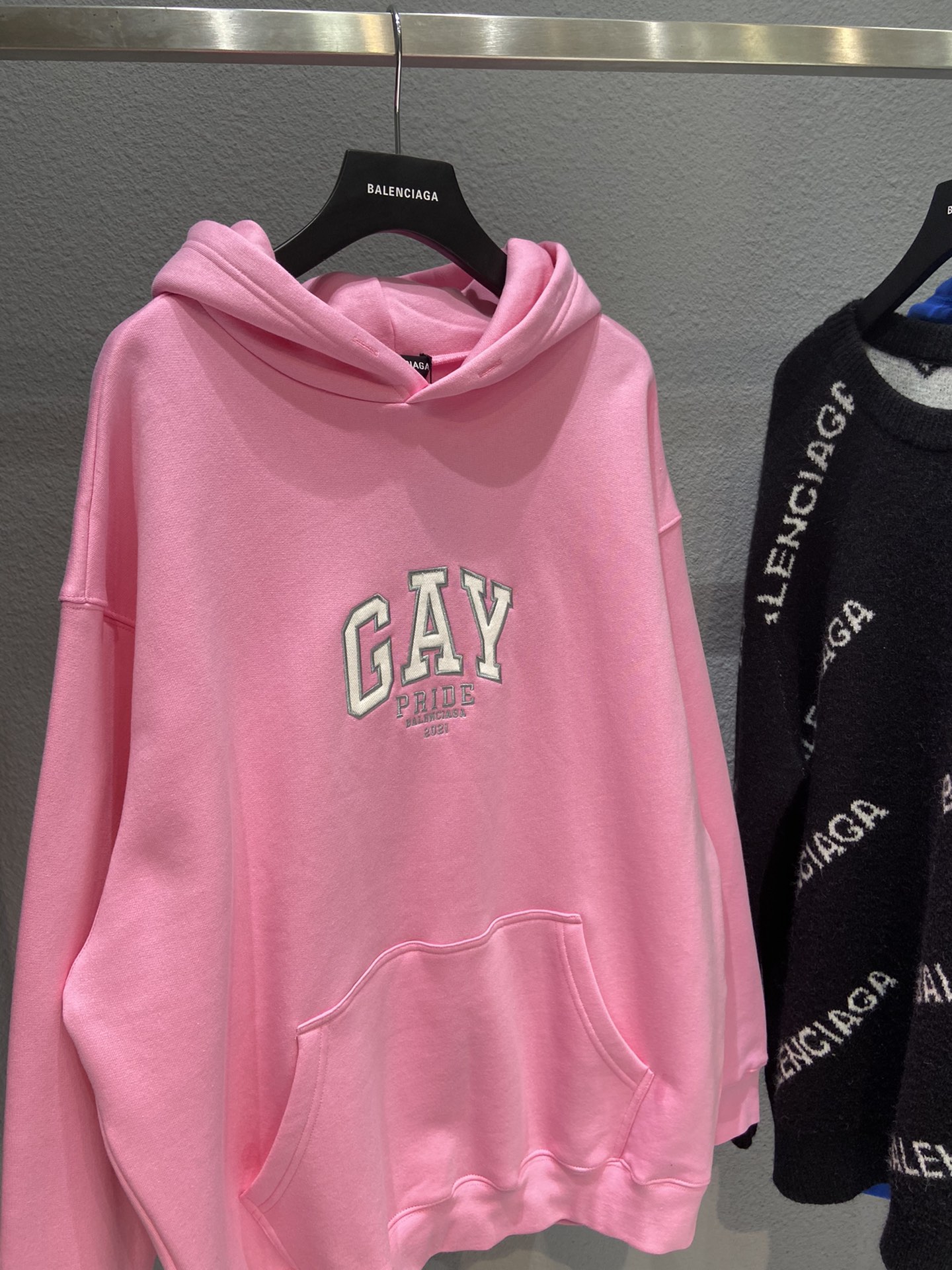 Balenciaga Hoodie Pride Boxy in Pink