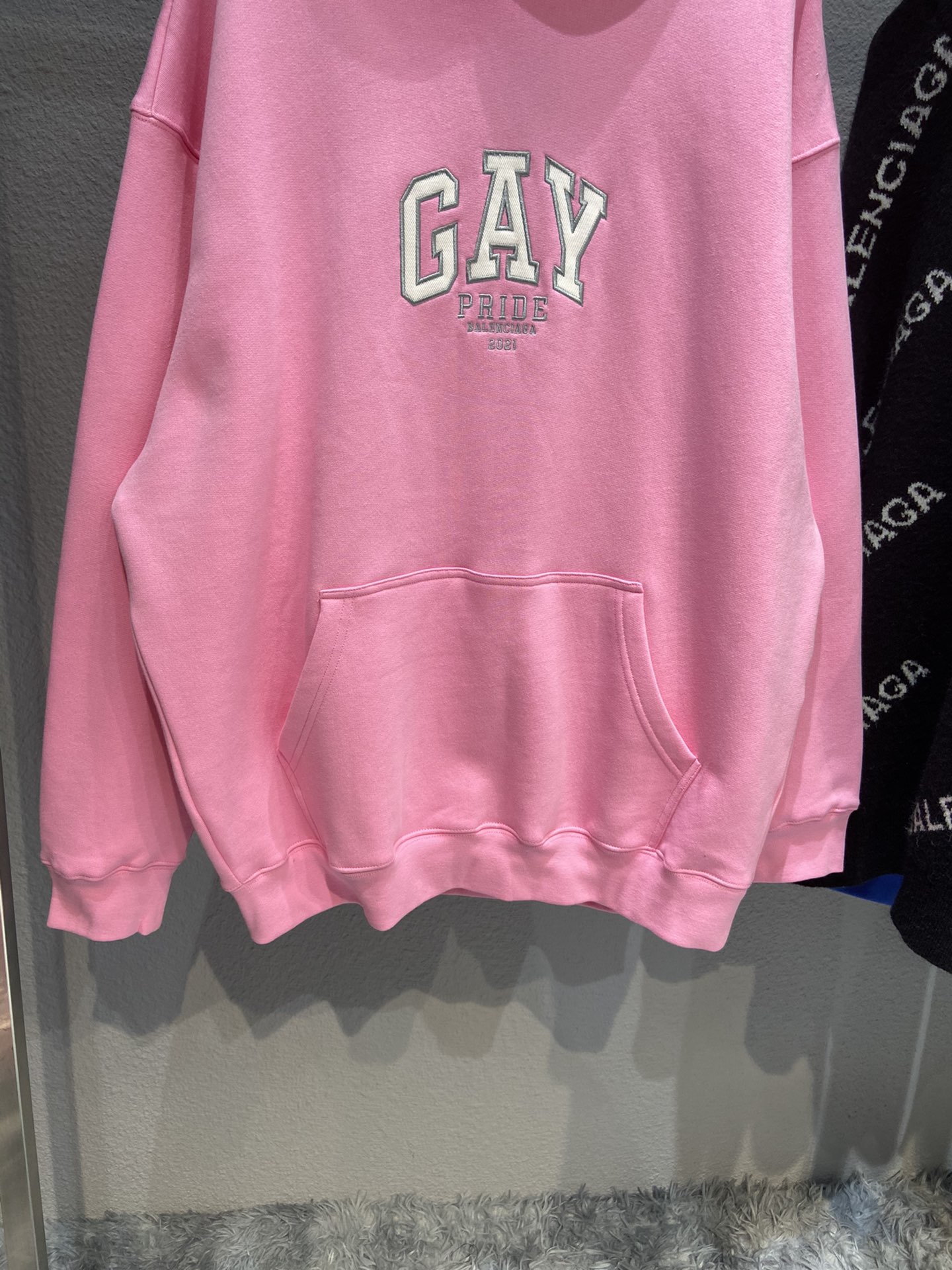 Balenciaga Hoodie Pride Boxy in Pink