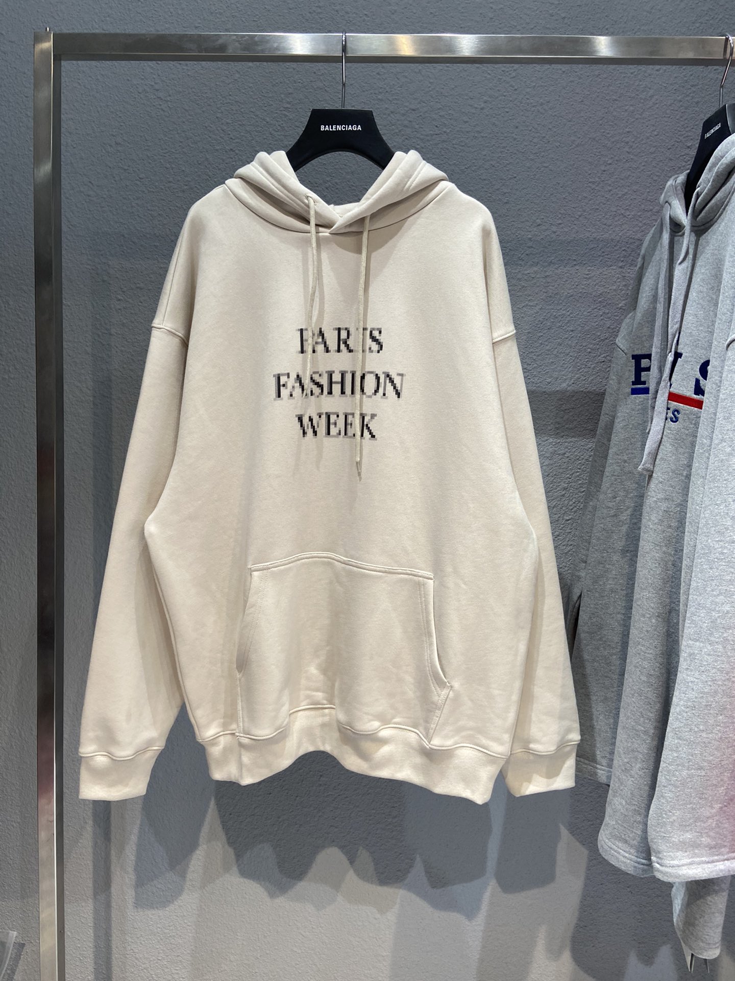 Balenciaga Hoodie Paris in Cream