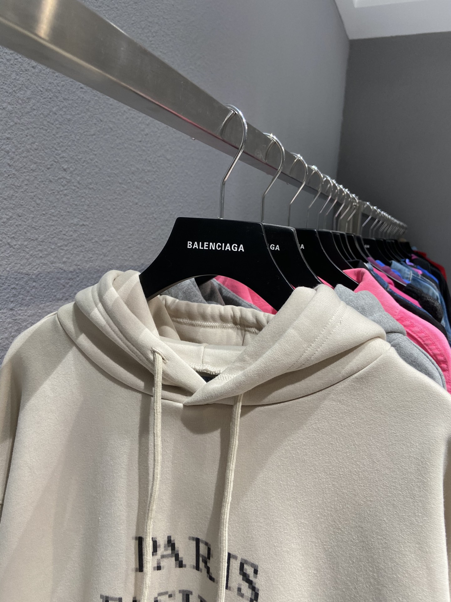 Balenciaga Hoodie Paris in Cream