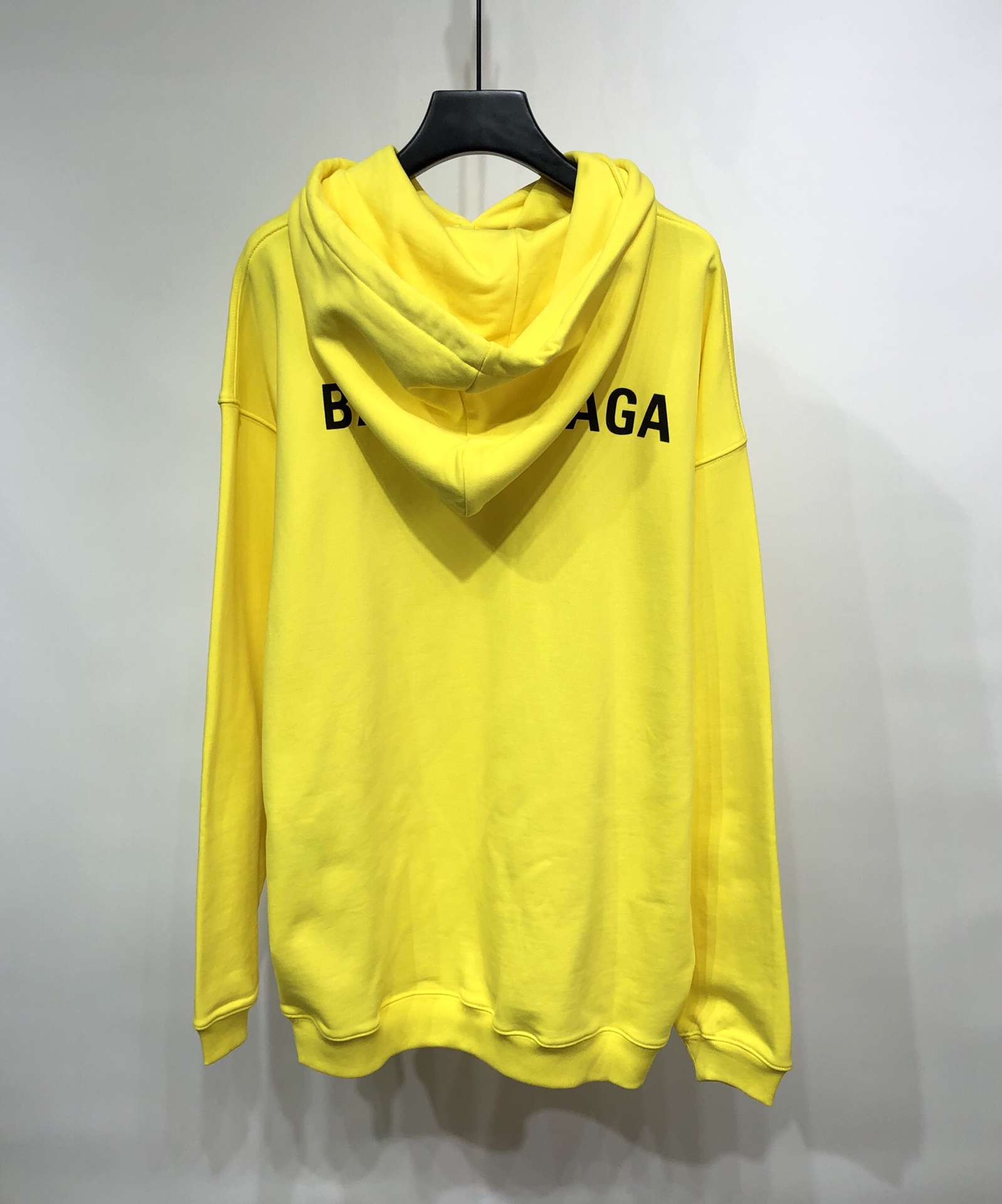 Balenciaga Hoodie Logo Medium Fit in Yellow