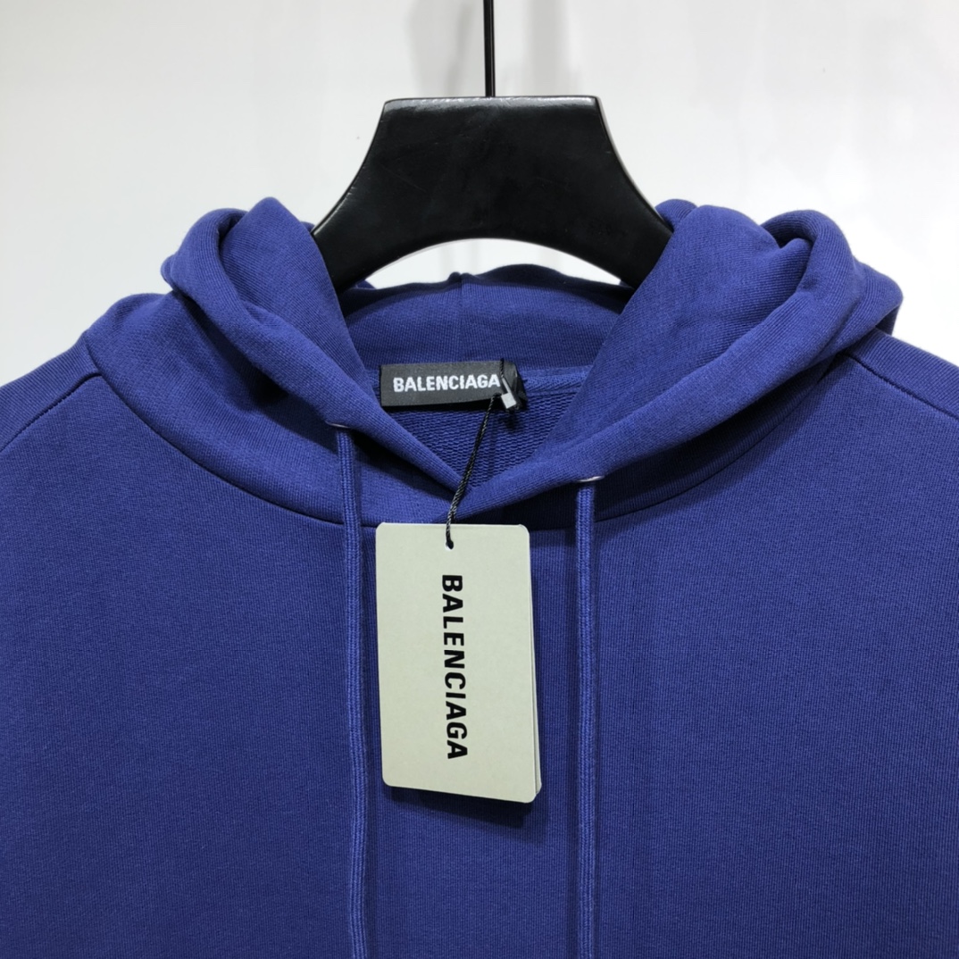 Balenciaga Hoodie Logo Medium Fit in White