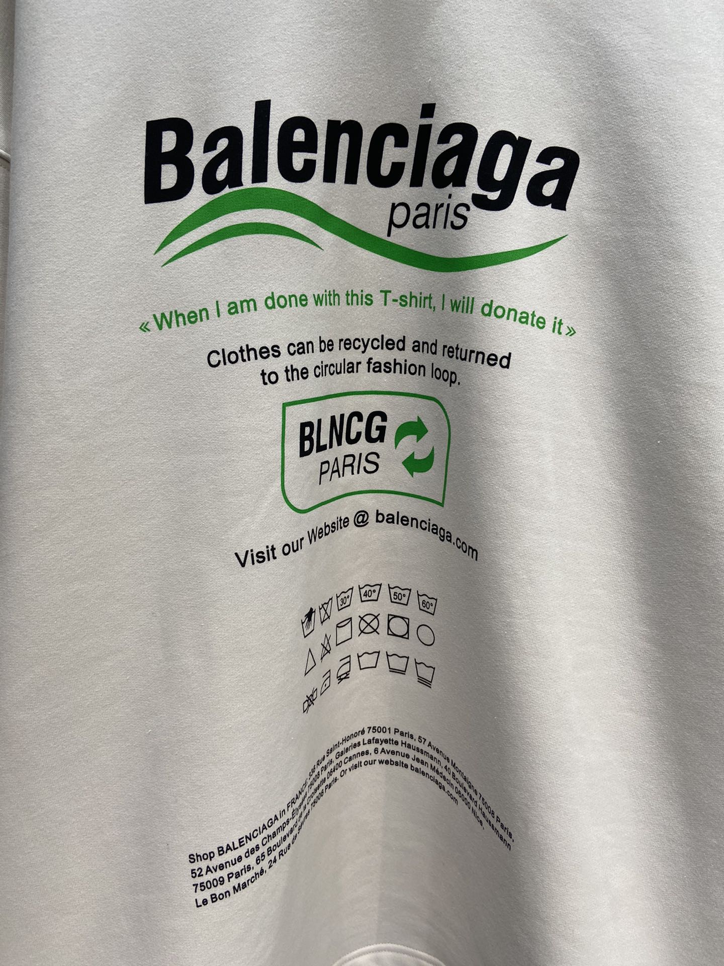 Balenciaga Hoodie Logo Medium Fit in White