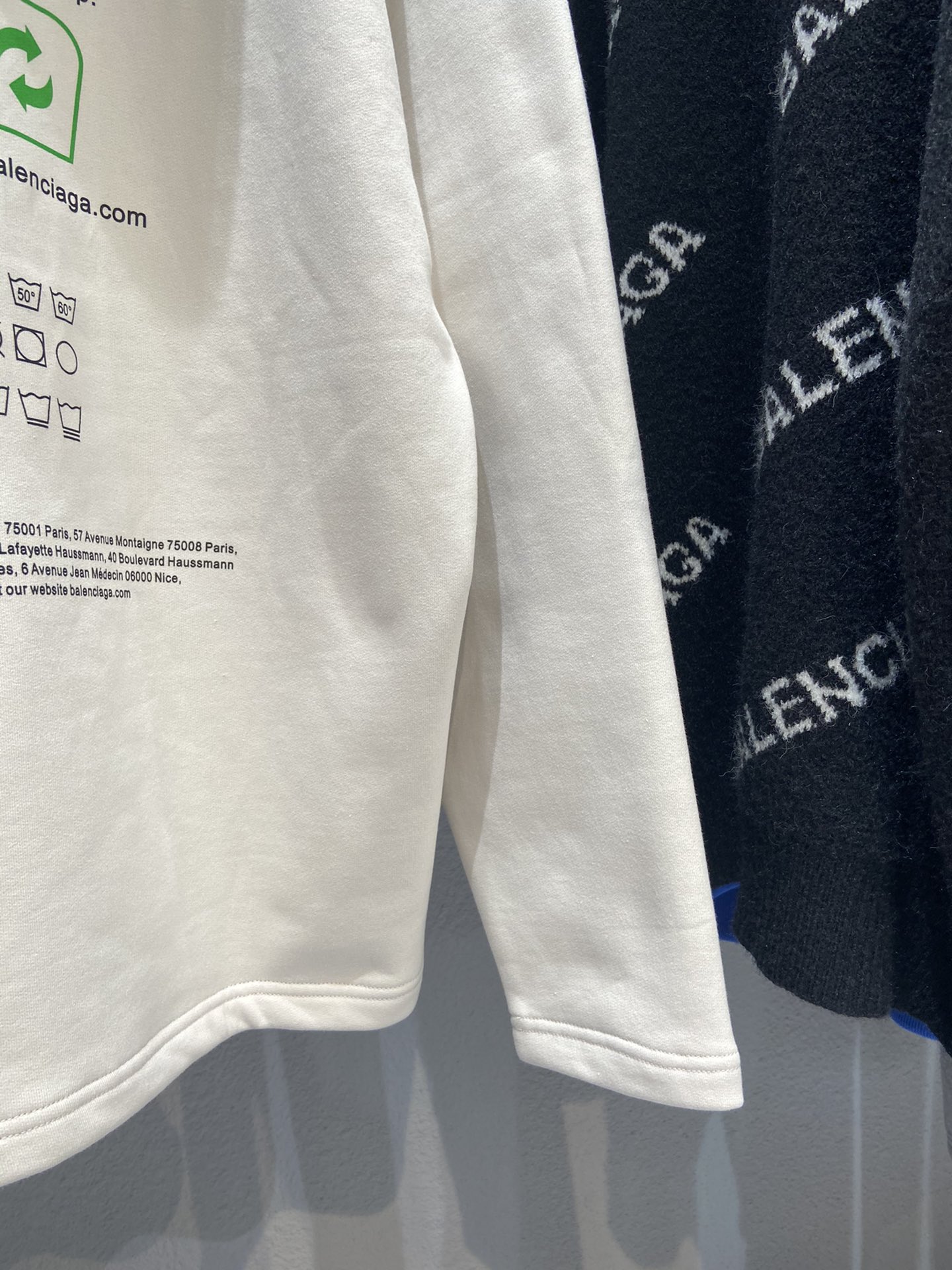 Balenciaga Hoodie Logo Medium Fit in White