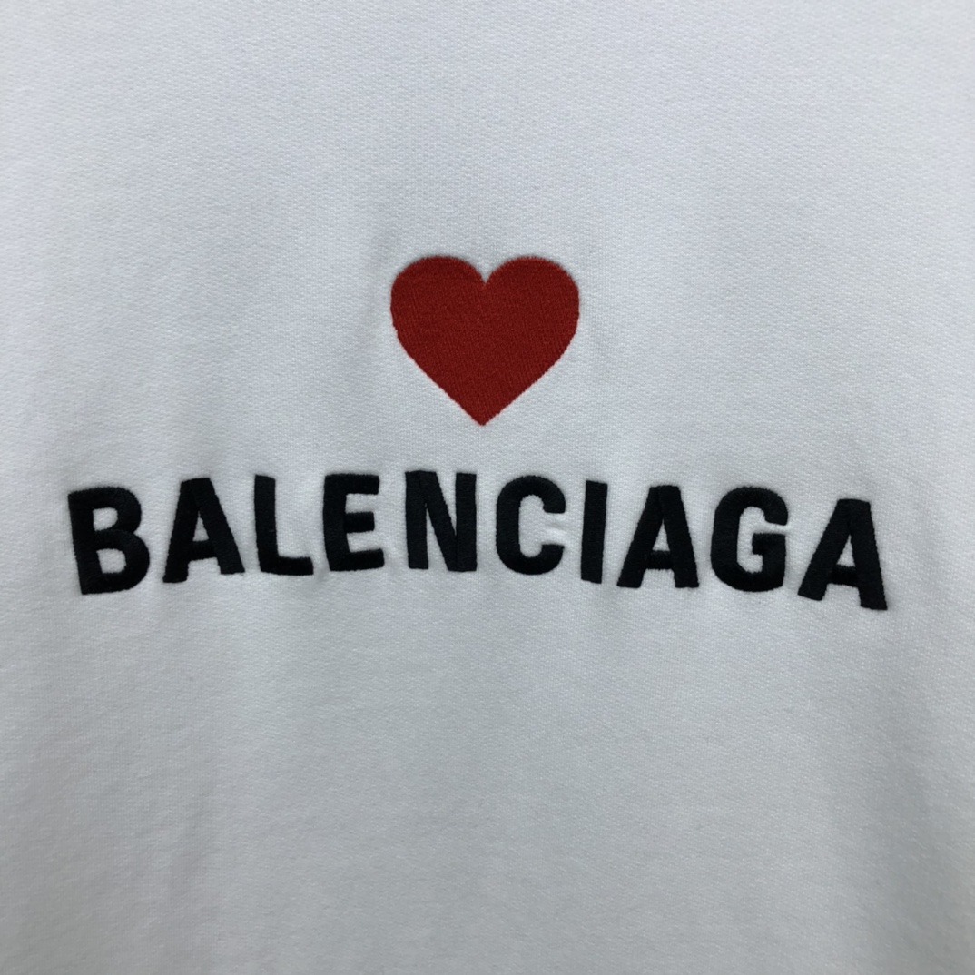 Balenciaga Hoodie Logo Medium Fit in White