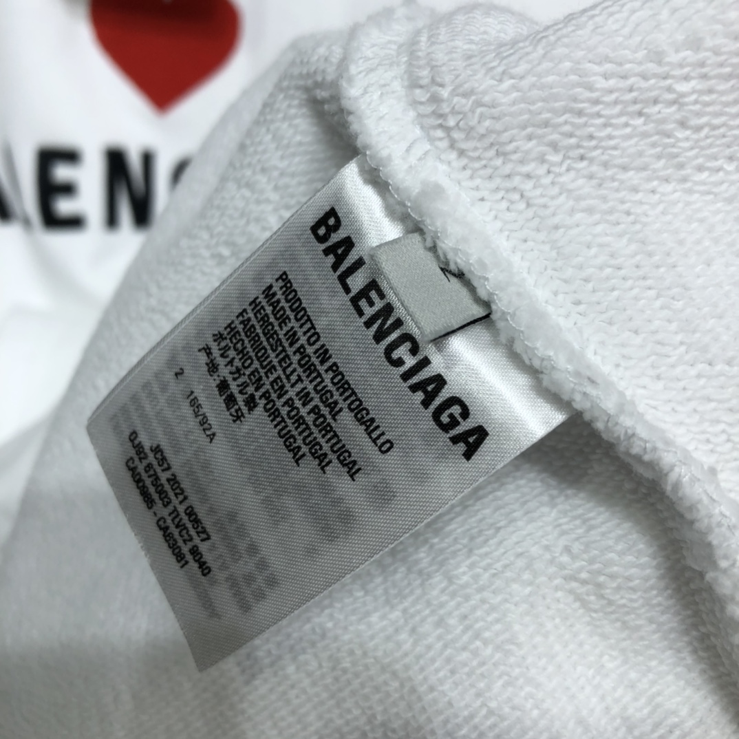 Balenciaga Hoodie Logo Medium Fit in White