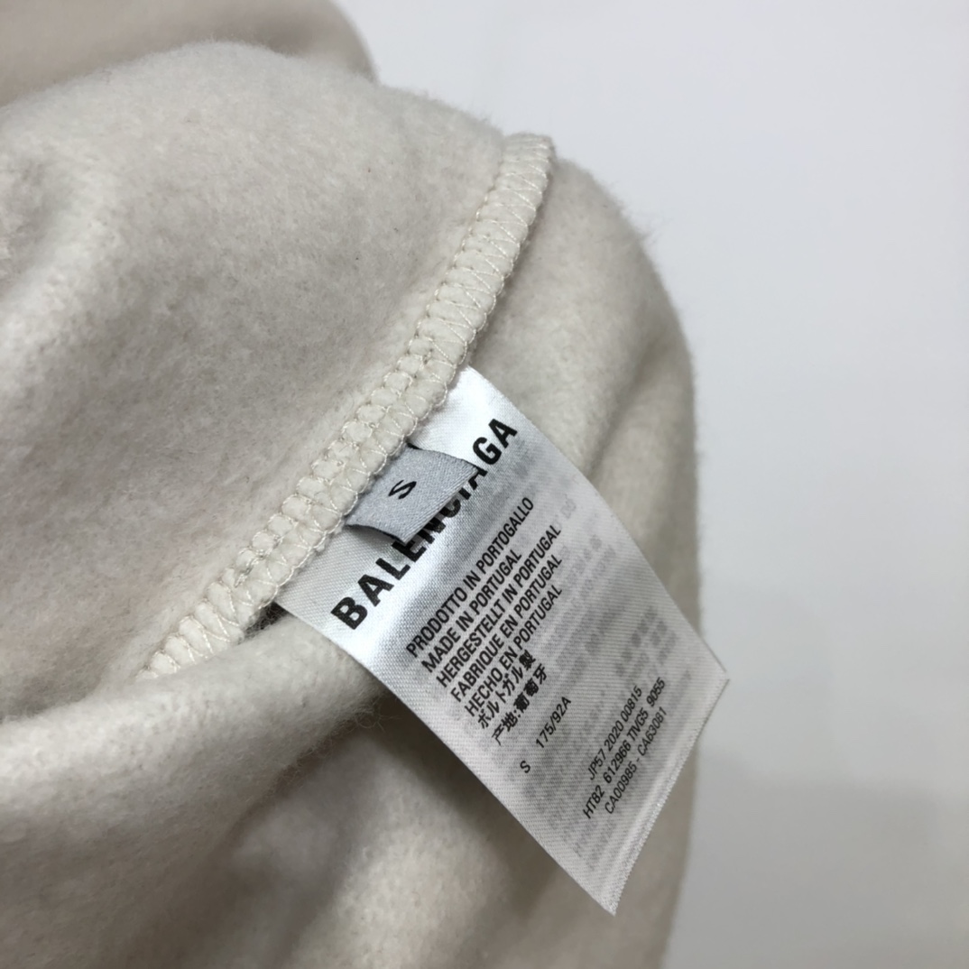 Balenciaga Hoodie Logo Medium Fit in White