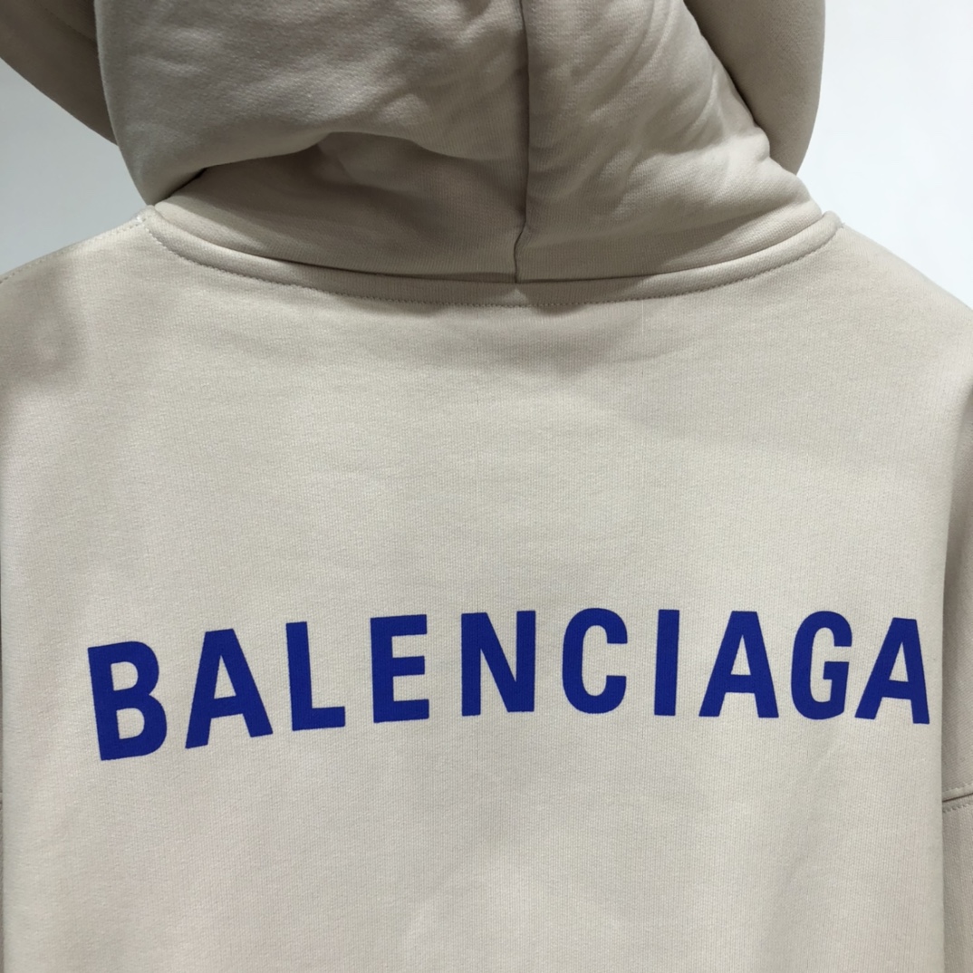 Balenciaga Hoodie Logo Medium Fit in White