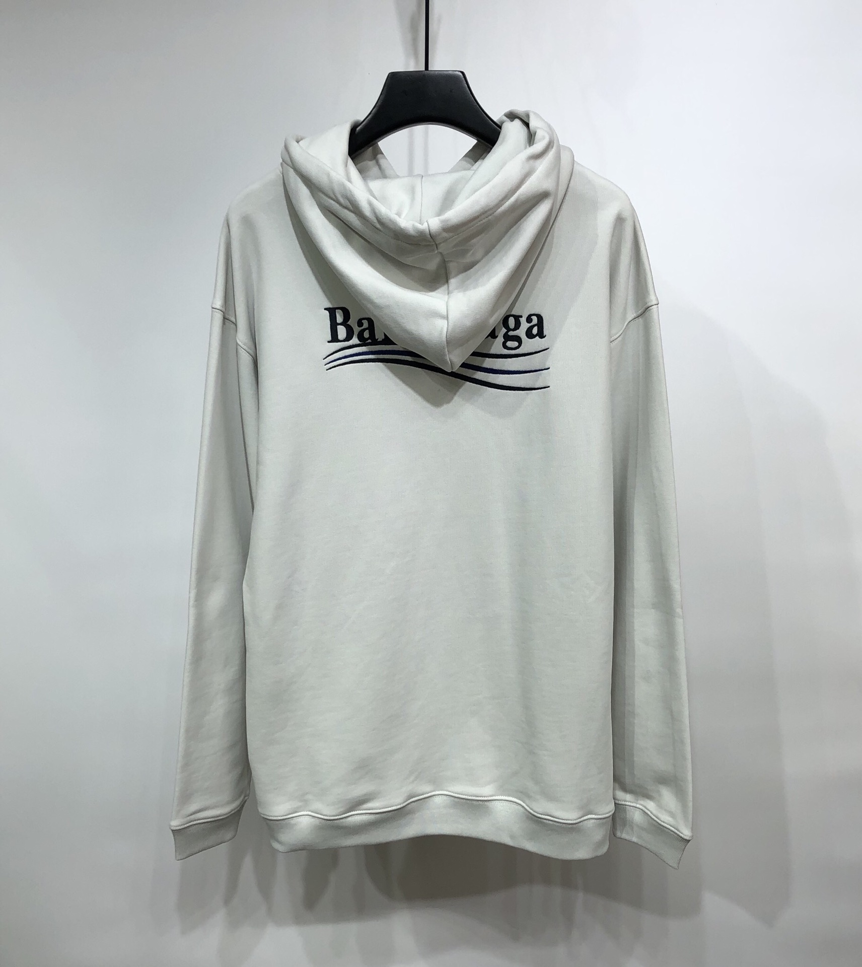 Balenciaga Hoodie Logo Medium Fit in White