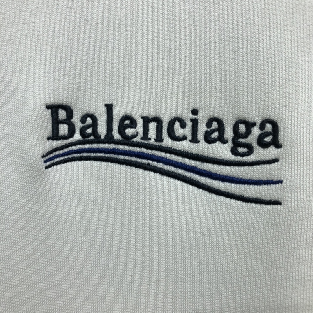 Balenciaga Hoodie Logo Medium Fit in White