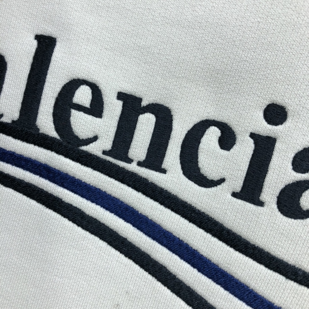 Balenciaga Hoodie Logo Medium Fit in White