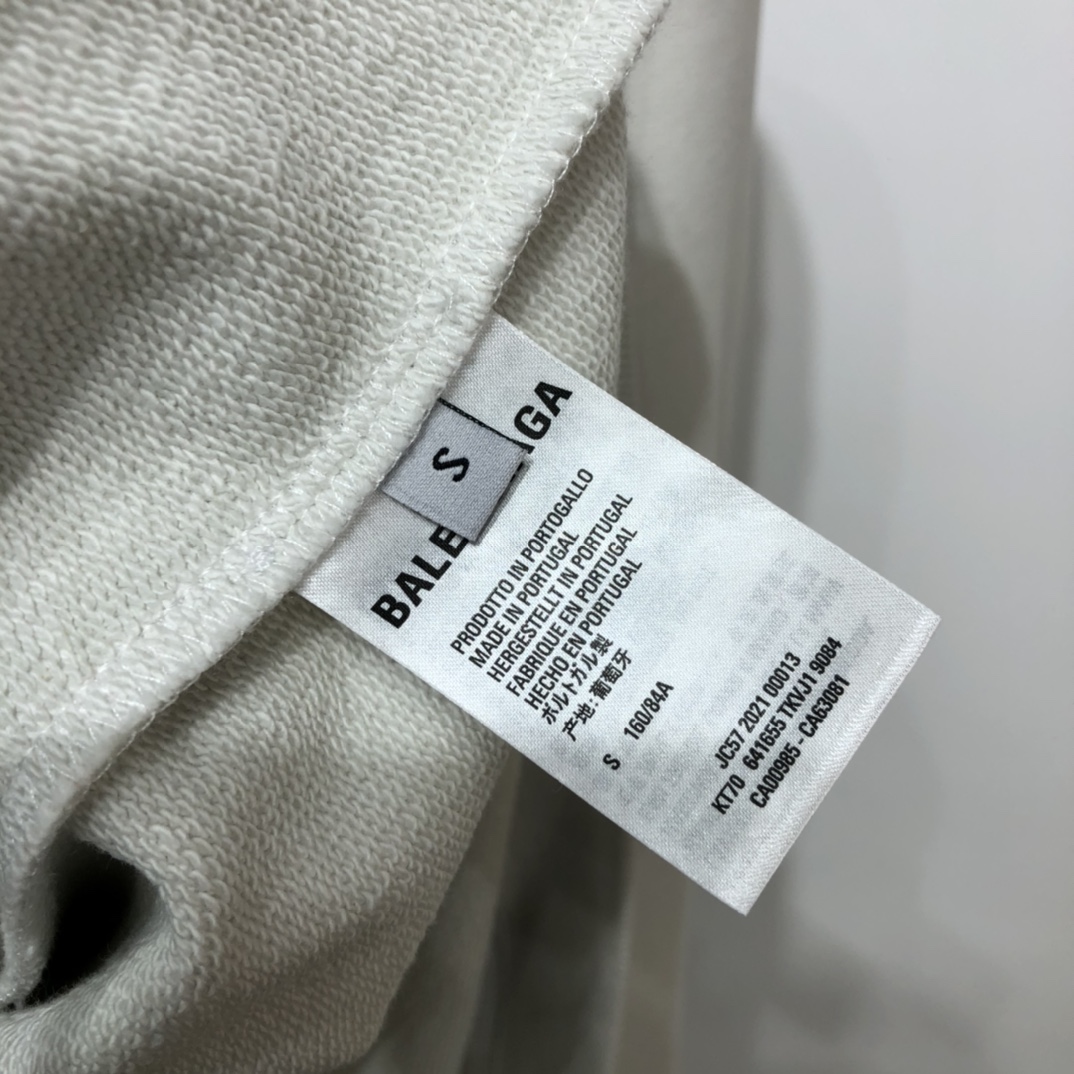 Balenciaga Hoodie Logo Medium Fit in White