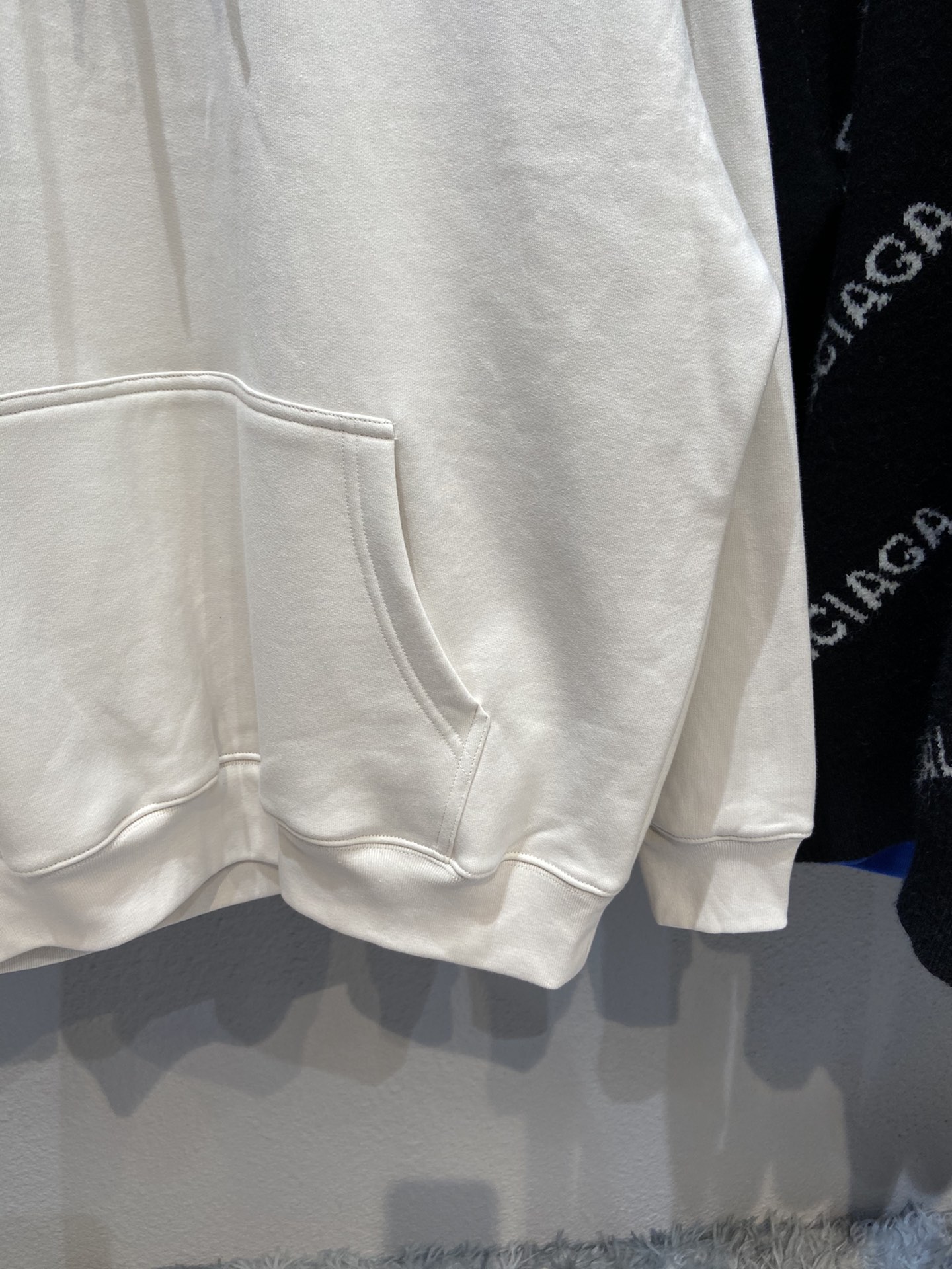 Balenciaga Hoodie Logo Medium Fit in White