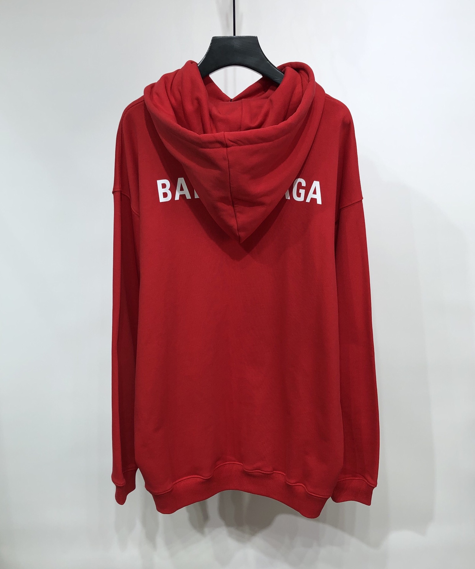 Balenciaga Hoodie Logo Medium Fit in Red