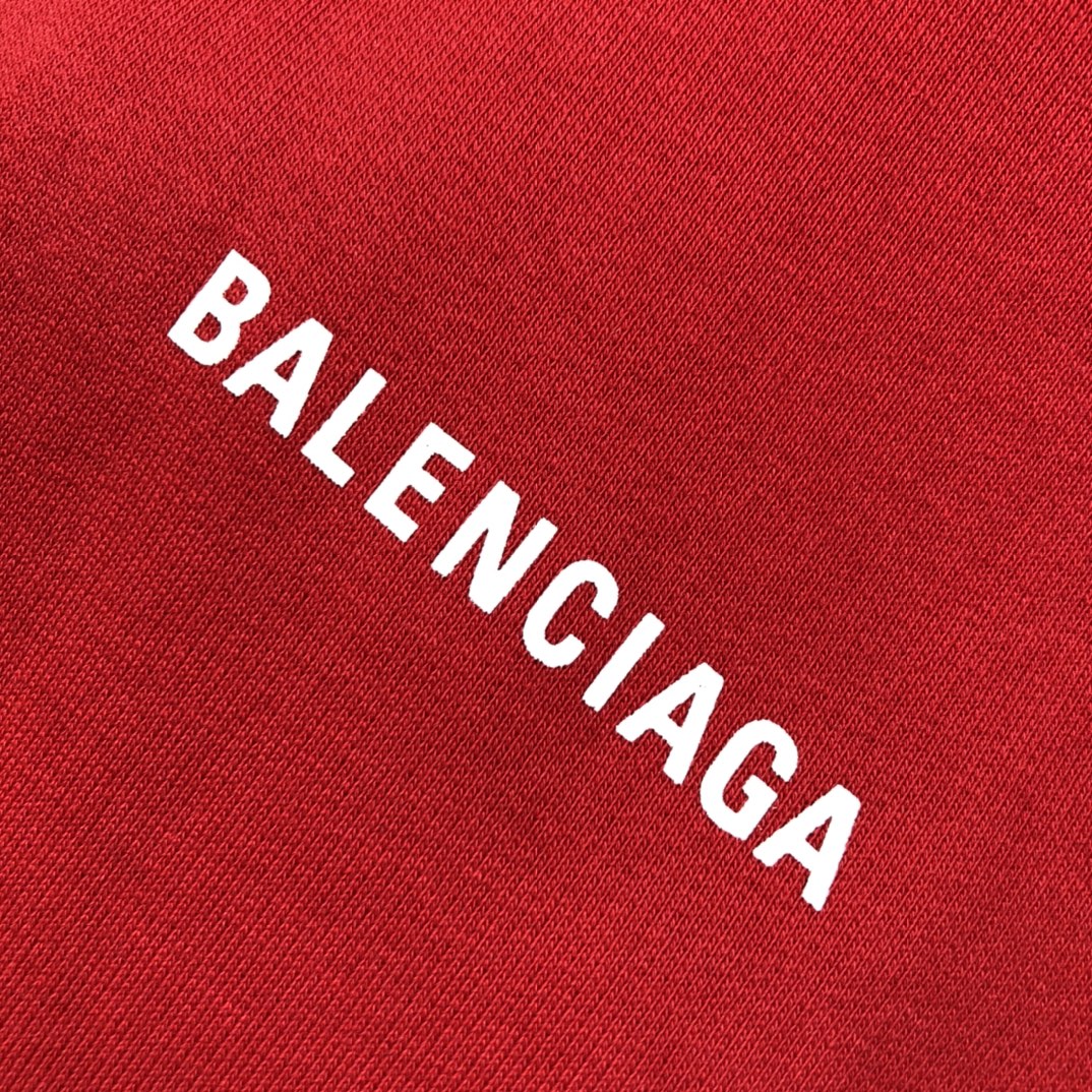 Balenciaga Hoodie Logo Medium Fit in Red