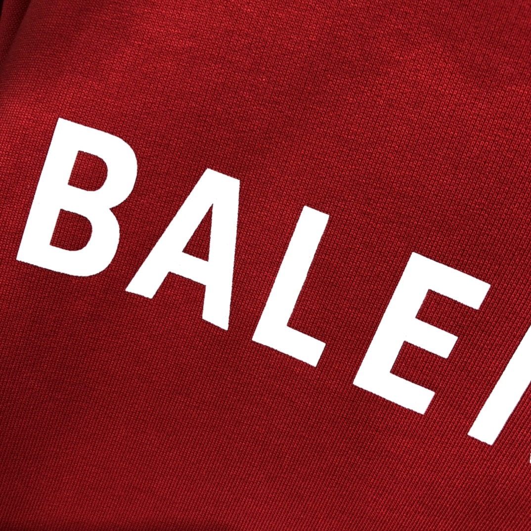 Balenciaga Hoodie Logo Medium Fit in Red