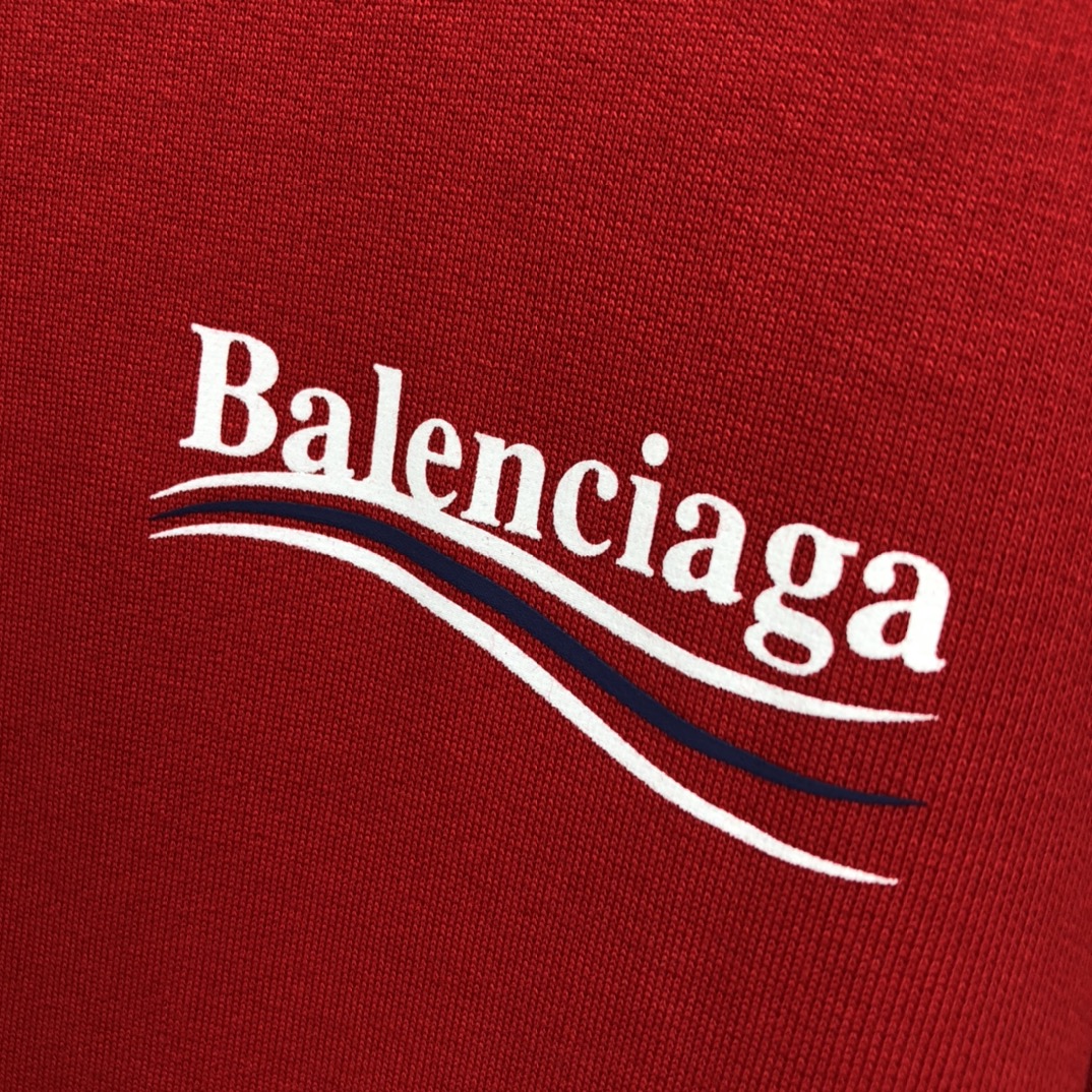 Balenciaga Hoodie Logo Medium Fit in Red