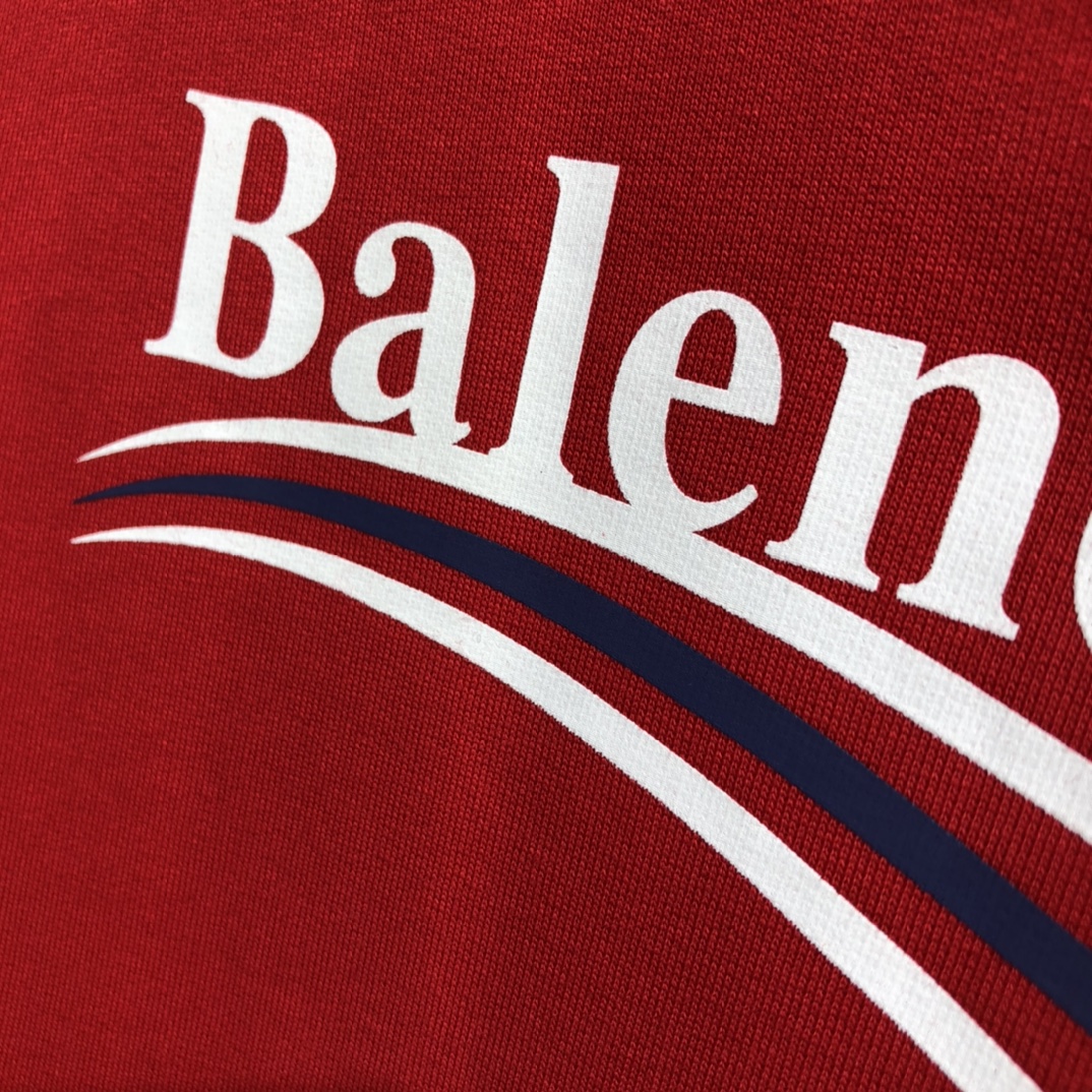 Balenciaga Hoodie Logo Medium Fit in Red