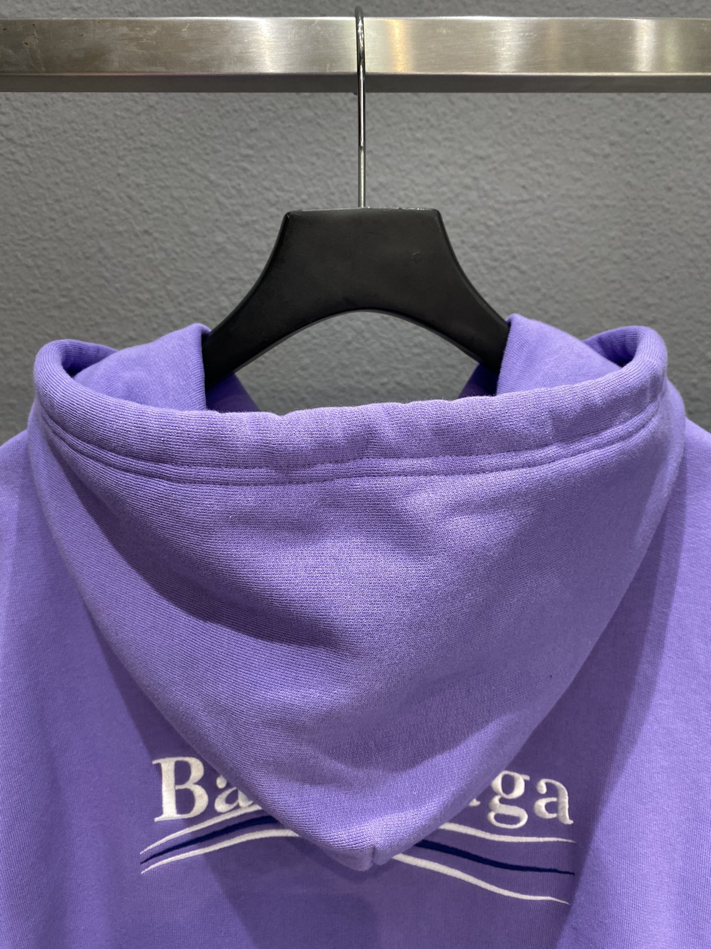 Balenciaga Hoodie Logo Medium Fit in Purple