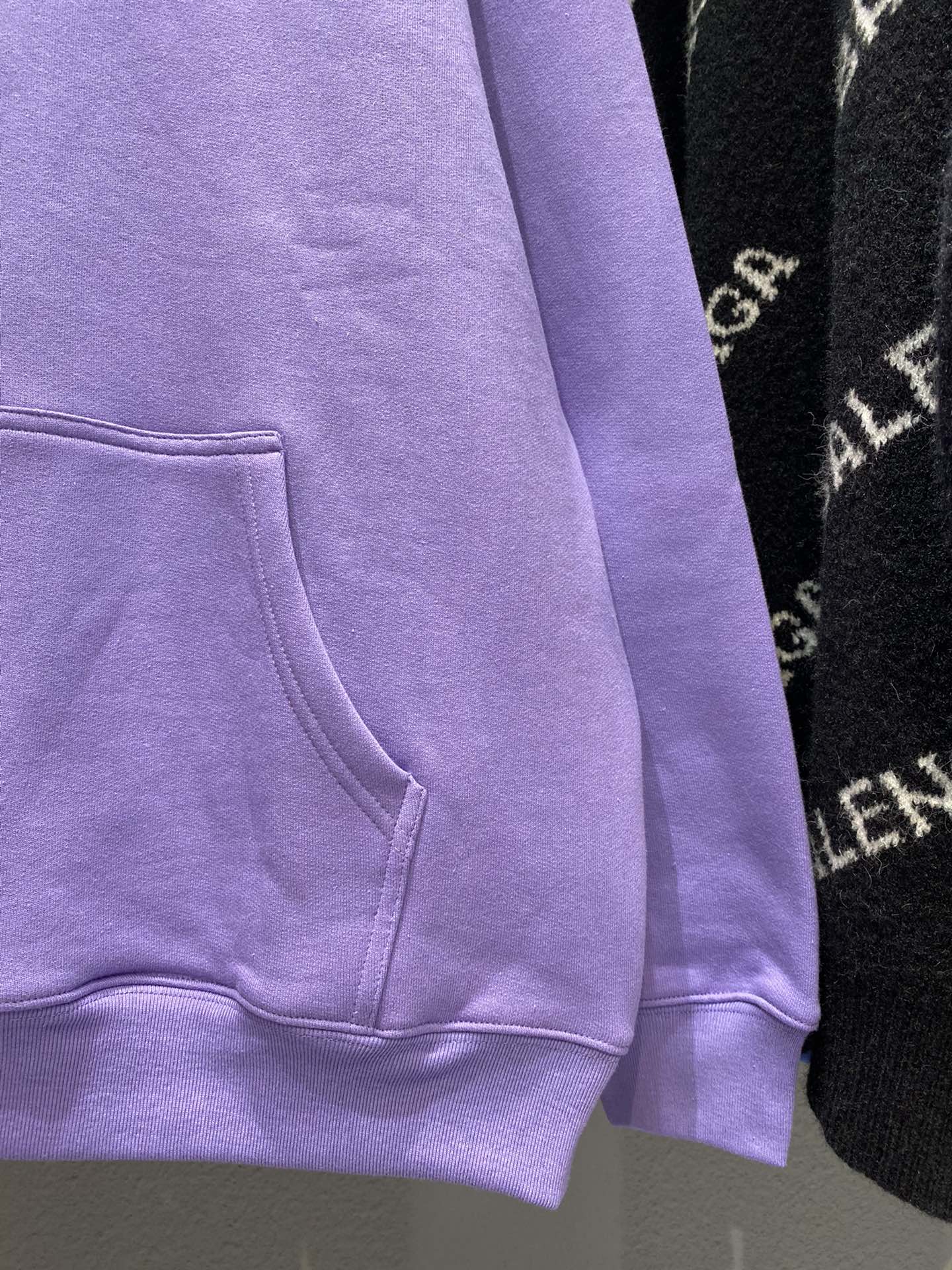 Balenciaga Hoodie Logo Medium Fit in Purple