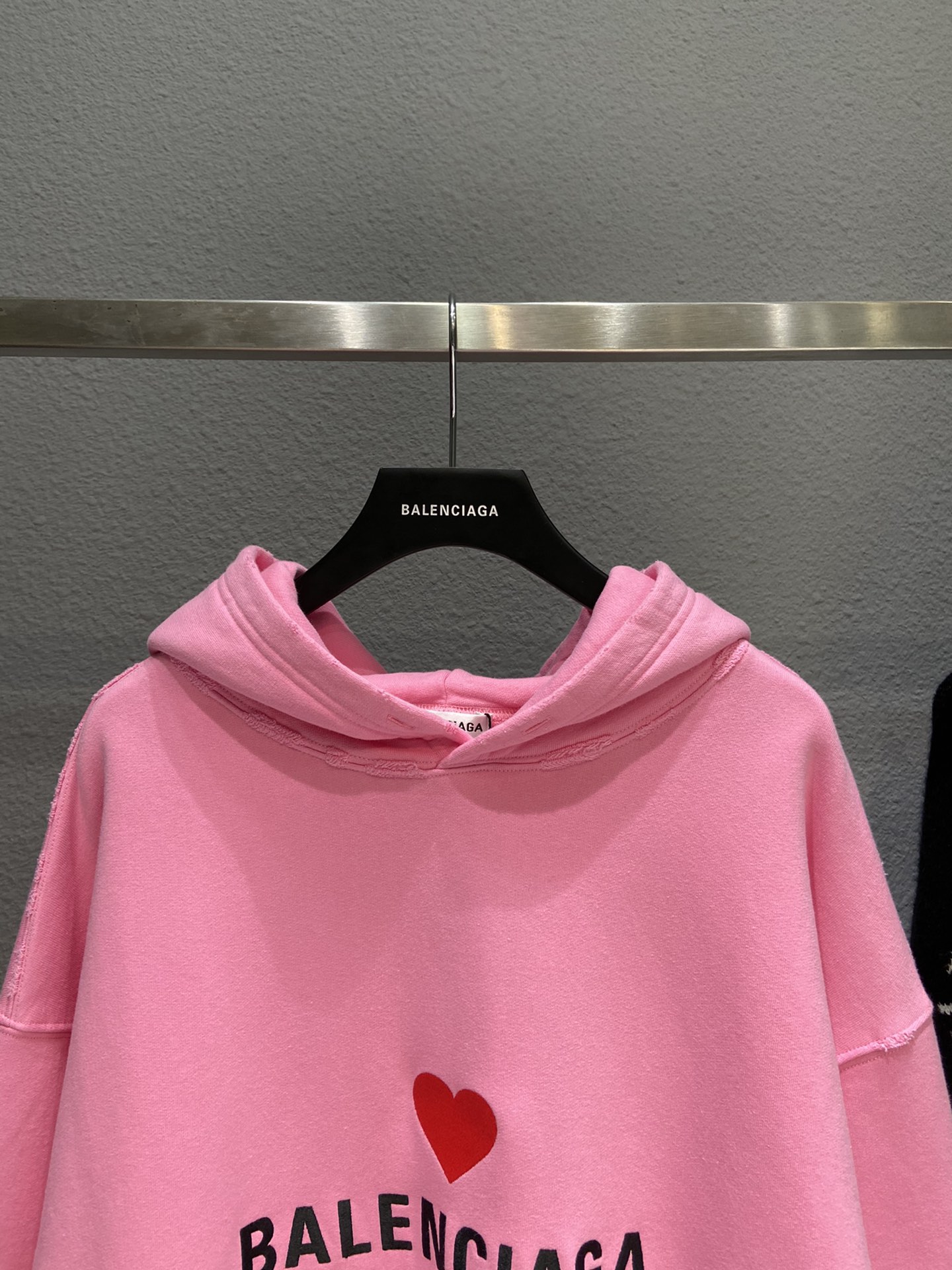 Balenciaga Hoodie Logo Medium Fit in Pink