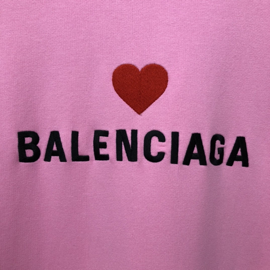 Balenciaga Hoodie Logo Medium Fit in Pink