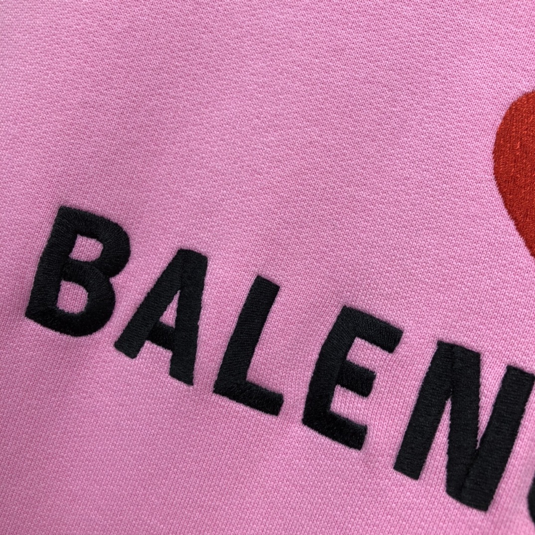 Balenciaga Hoodie Logo Medium Fit in Pink