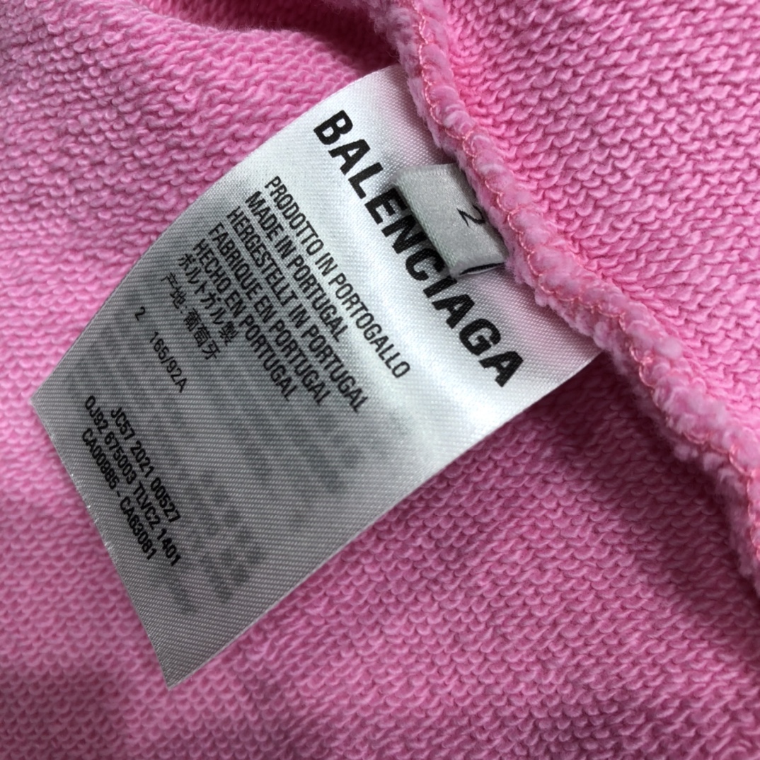 Balenciaga Hoodie Logo Medium Fit in Pink