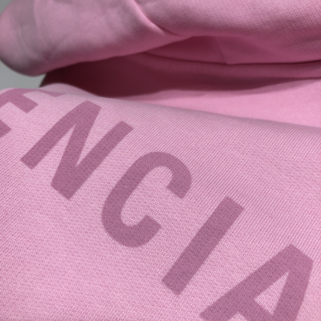 Balenciaga Hoodie Logo Medium Fit in Pink