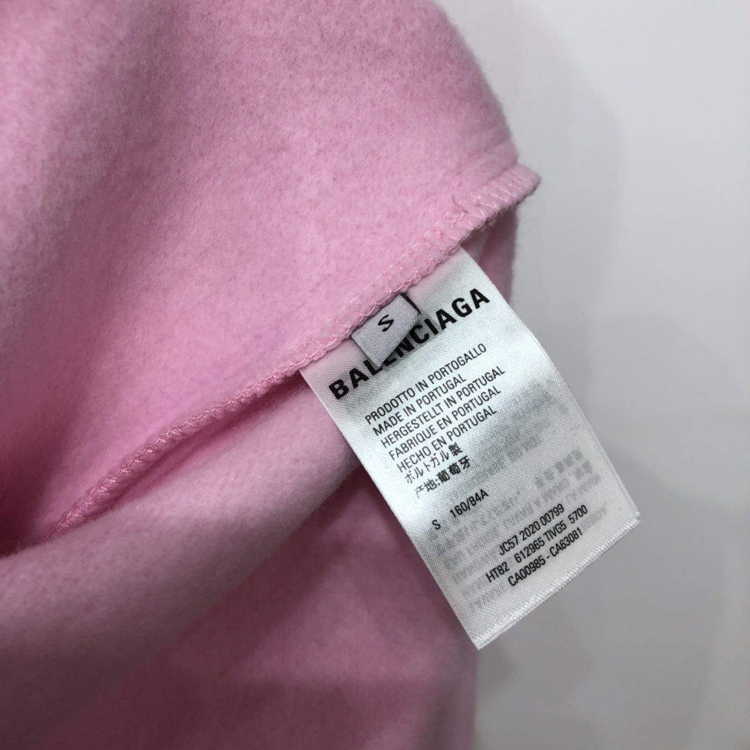 Balenciaga Hoodie Logo Medium Fit in Pink