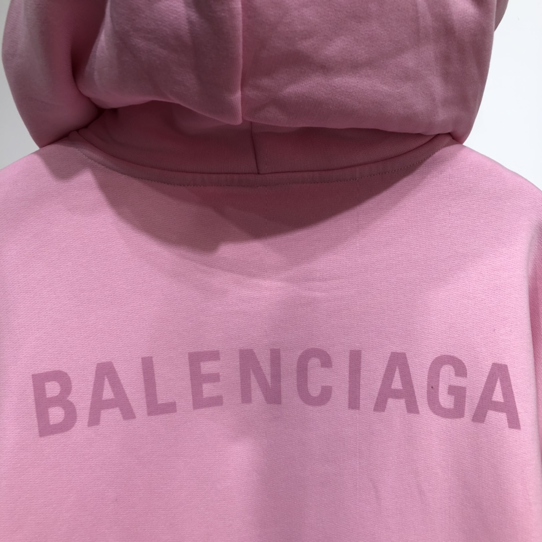 Balenciaga Hoodie Logo Medium Fit in Pink