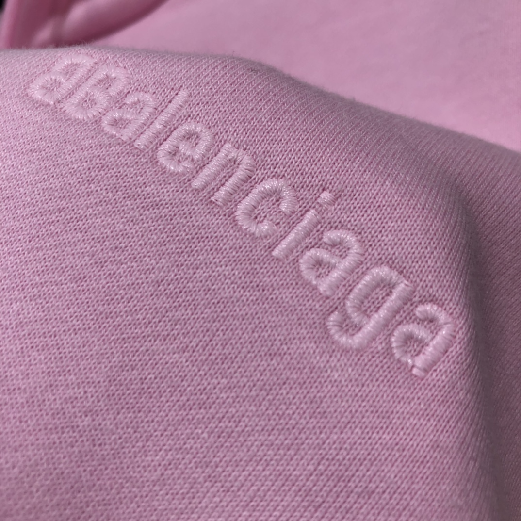 Balenciaga Hoodie Logo Medium Fit in Pink