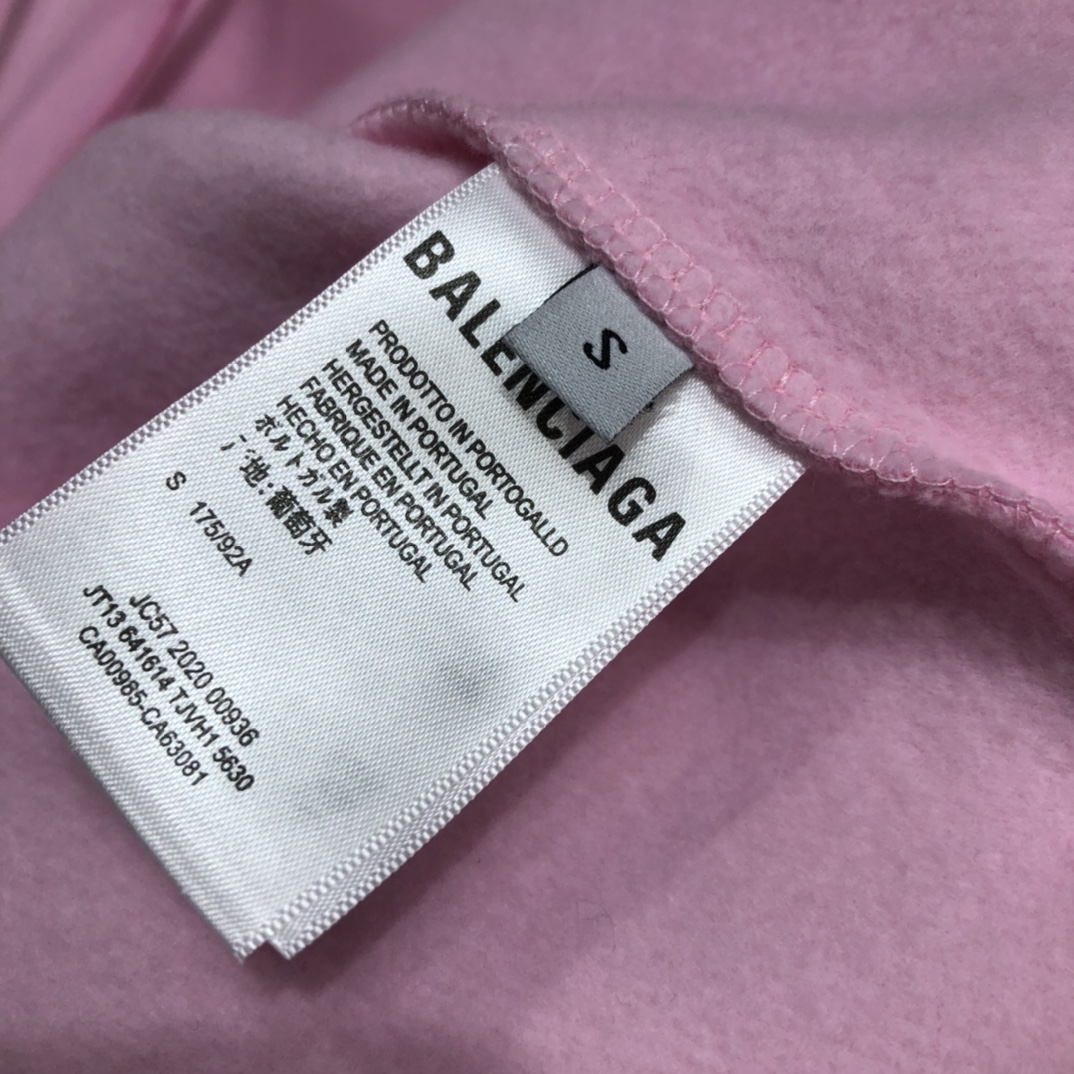 Balenciaga Hoodie Logo Medium Fit in Pink