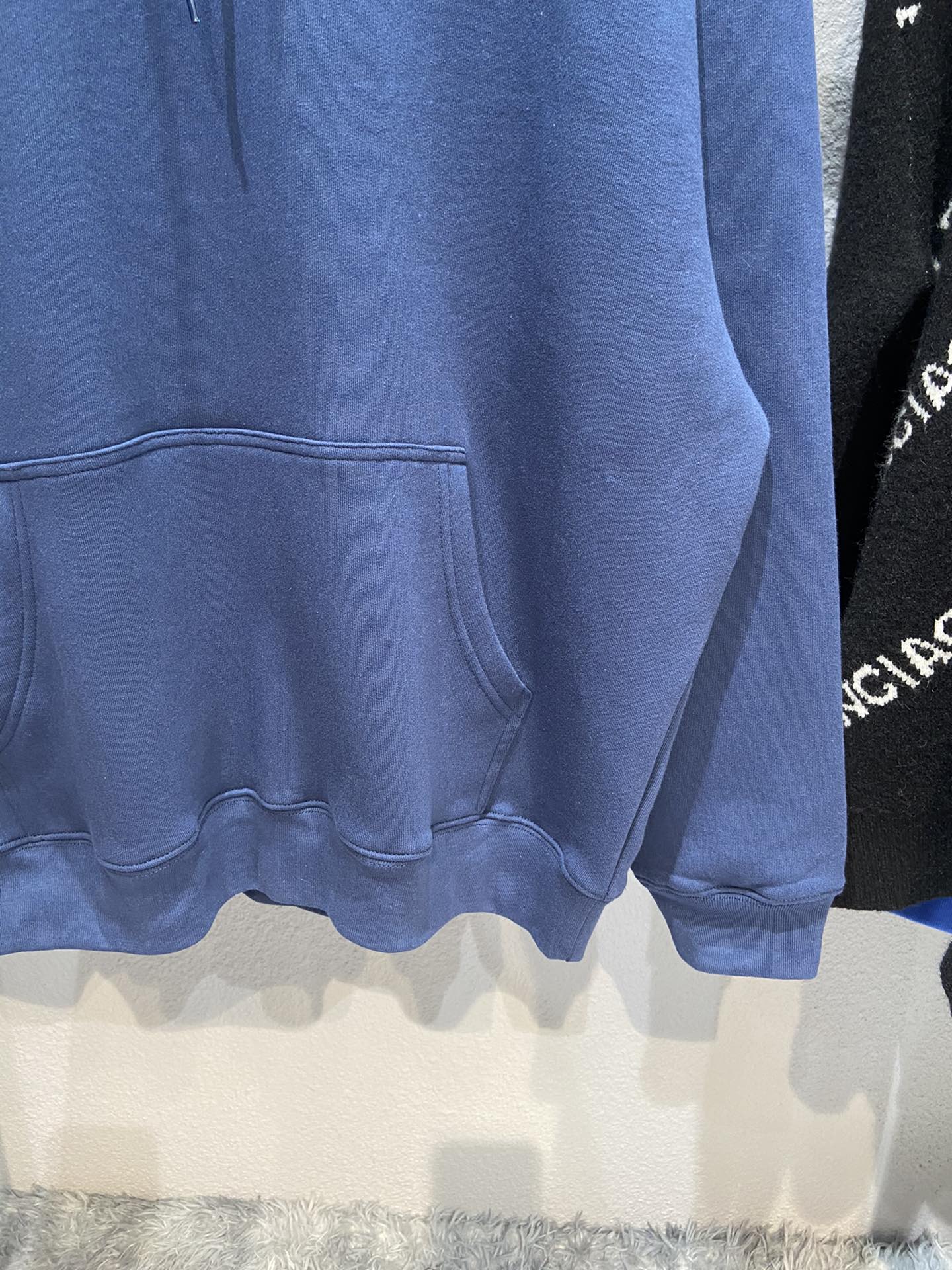 Balenciaga Hoodie Logo Medium Fit in Blue