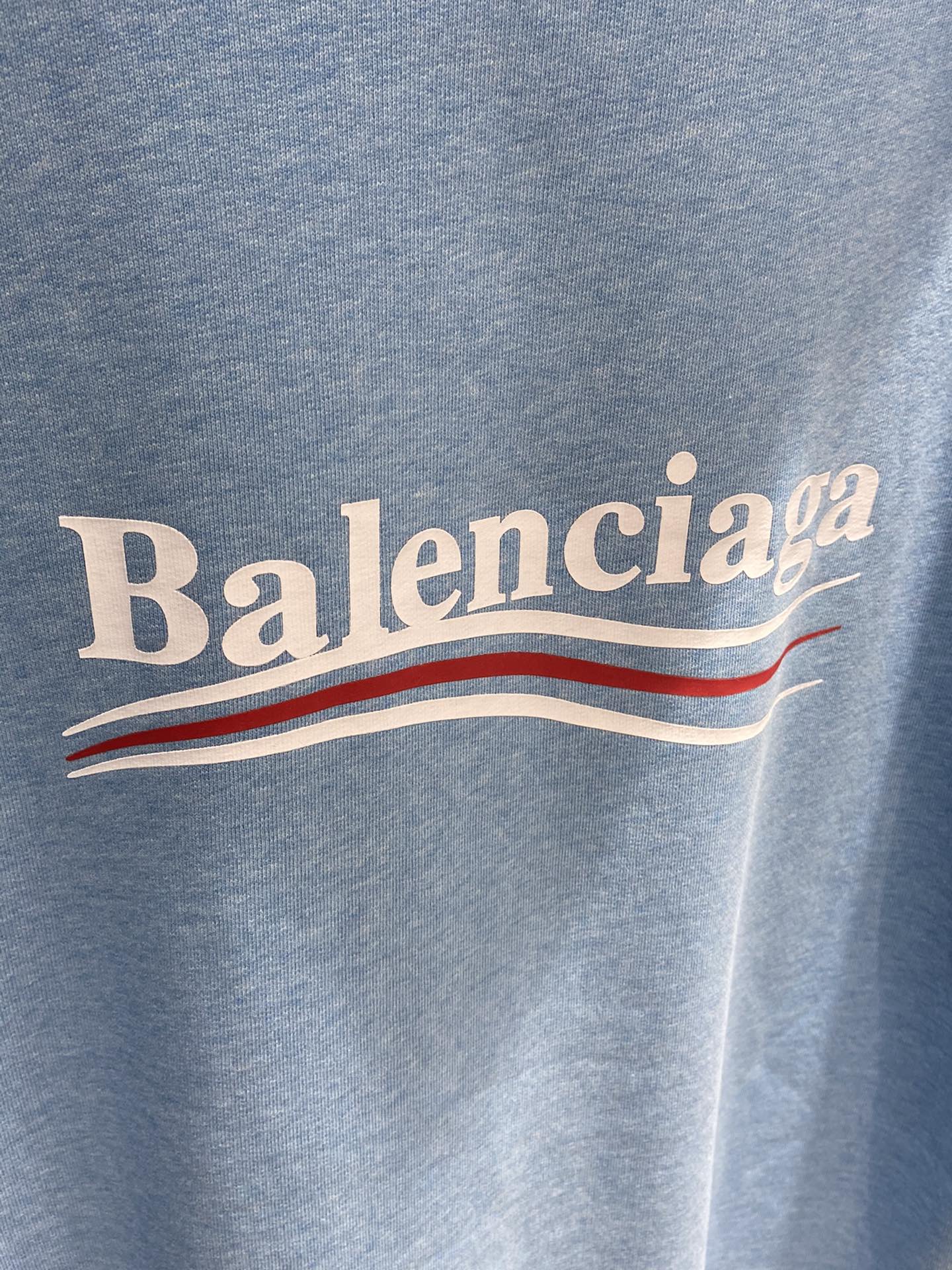 Balenciaga Hoodie Logo Medium Fit in Blue