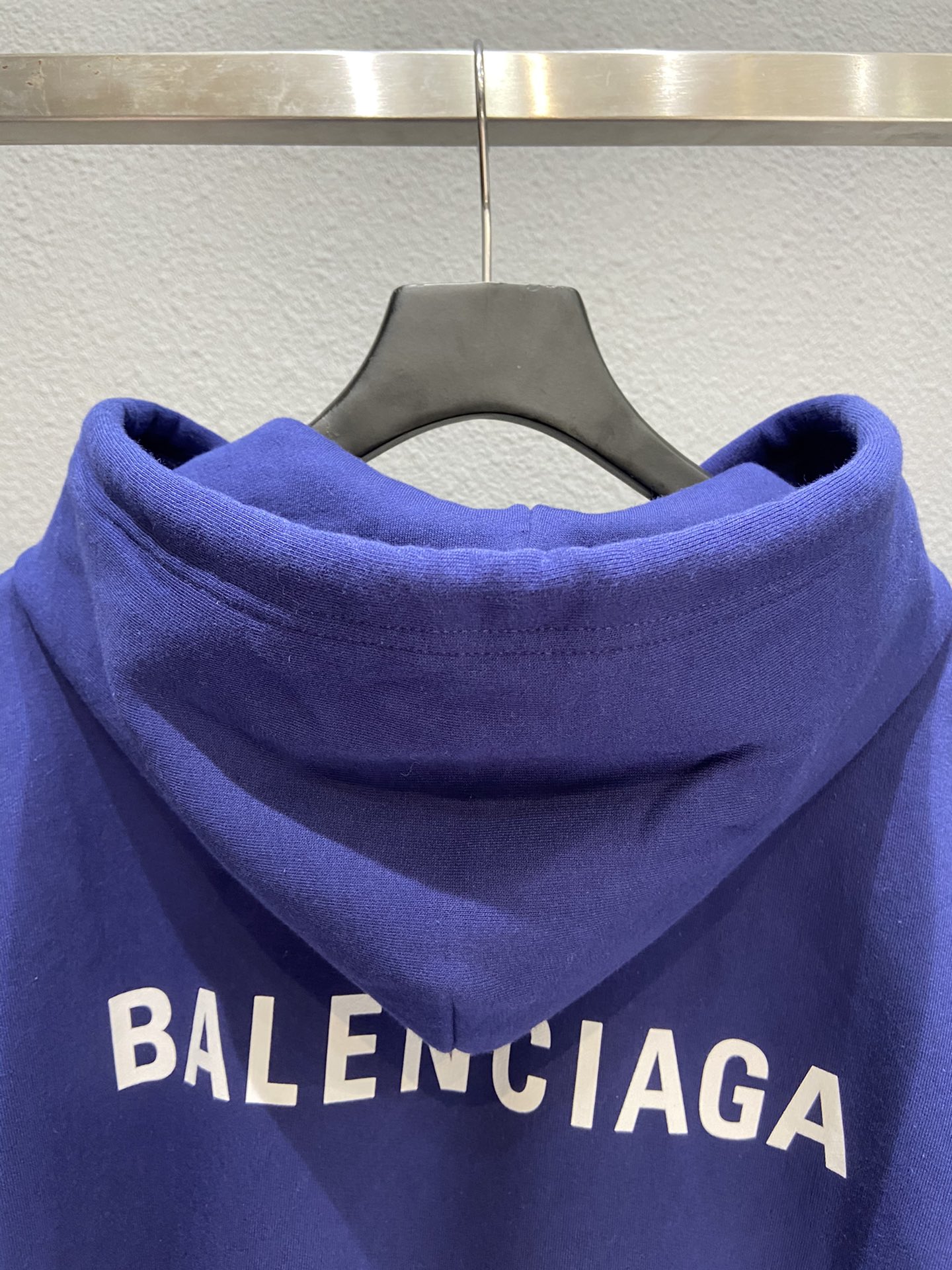 Balenciaga Hoodie Logo Medium Fit in Blue