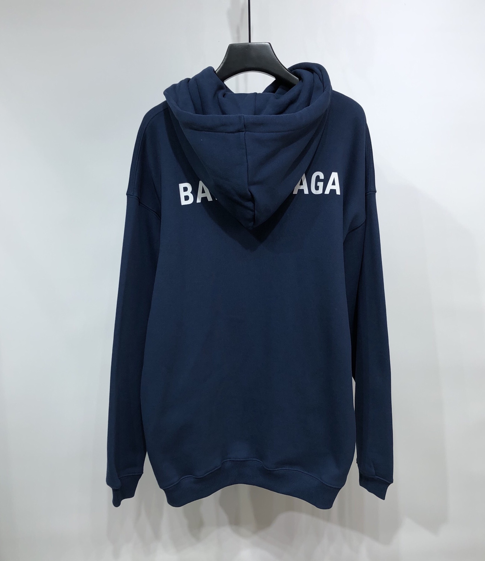 Balenciaga Hoodie Logo Medium Fit in Blue