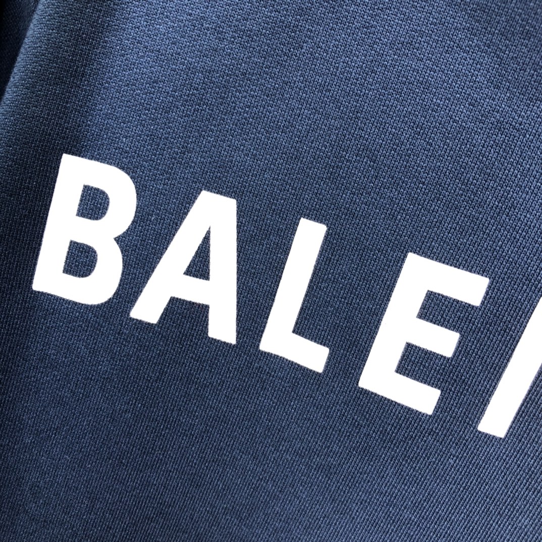 Balenciaga Hoodie Logo Medium Fit in Blue