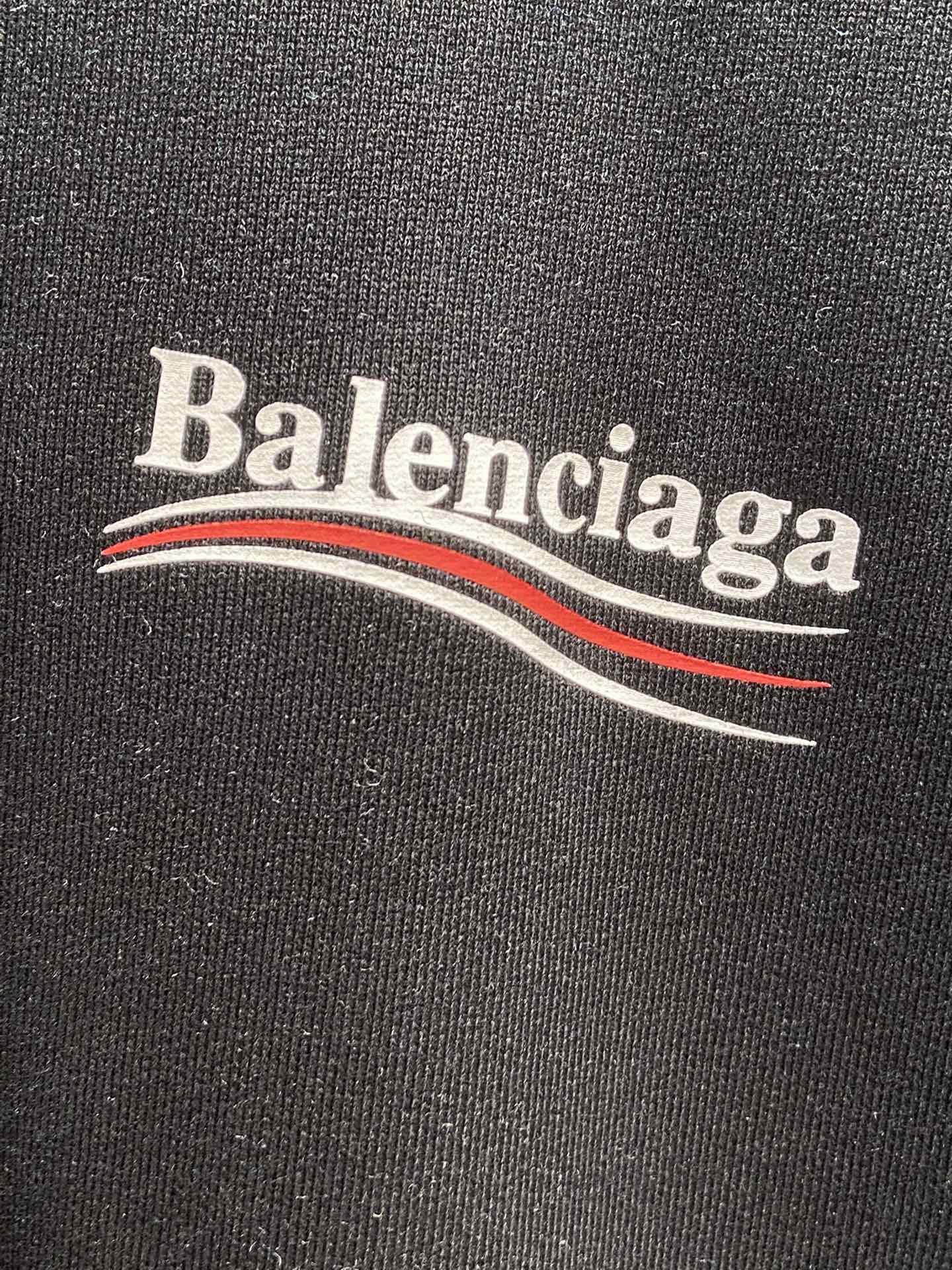 Balenciaga Hoodie Logo Medium Fit in Black