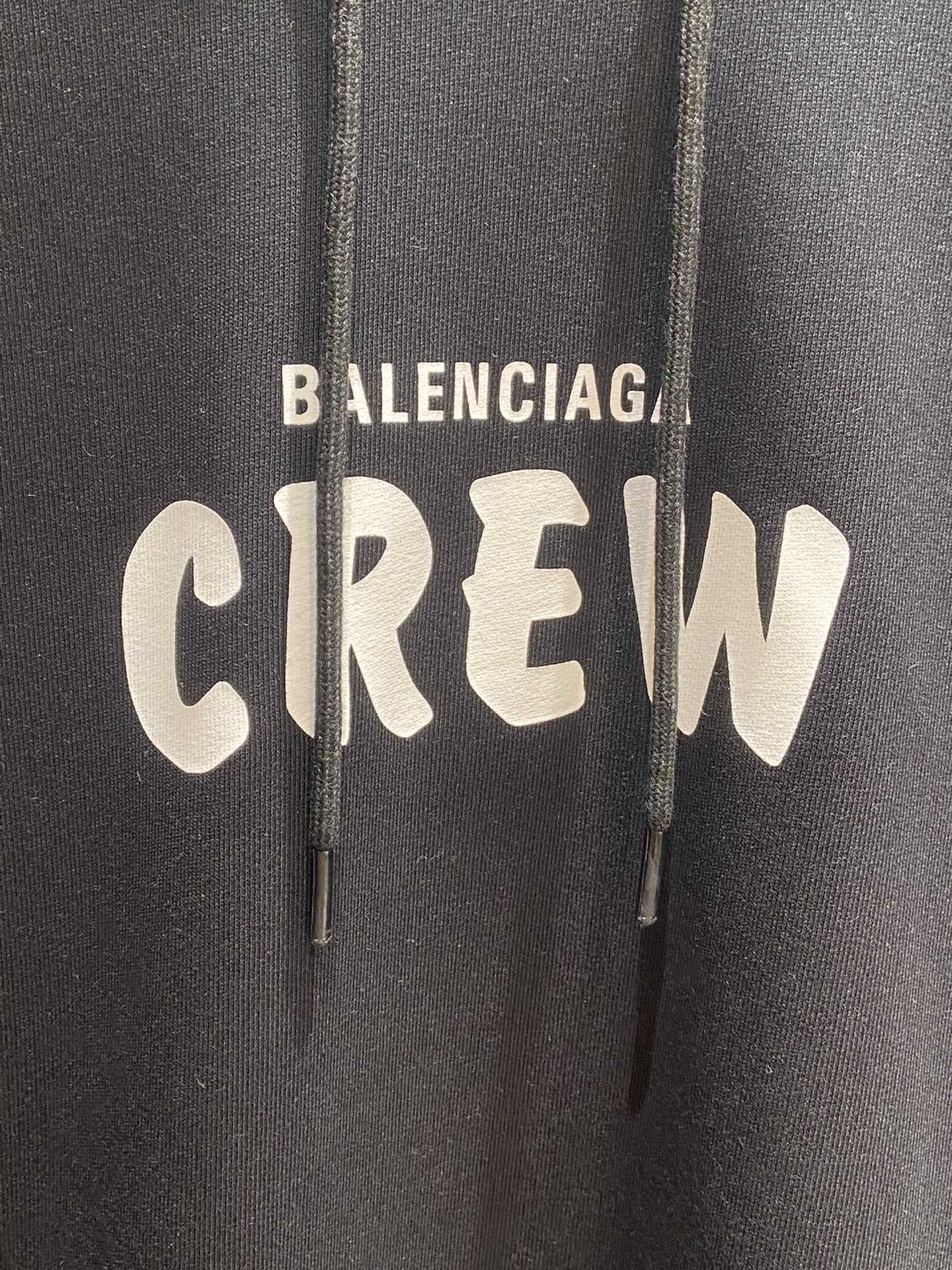 Balenciaga Hoodie Logo Medium Fit in Black