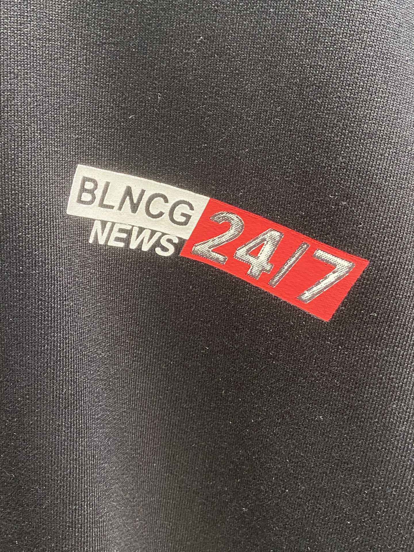 Balenciaga Hoodie Logo Medium Fit in Black