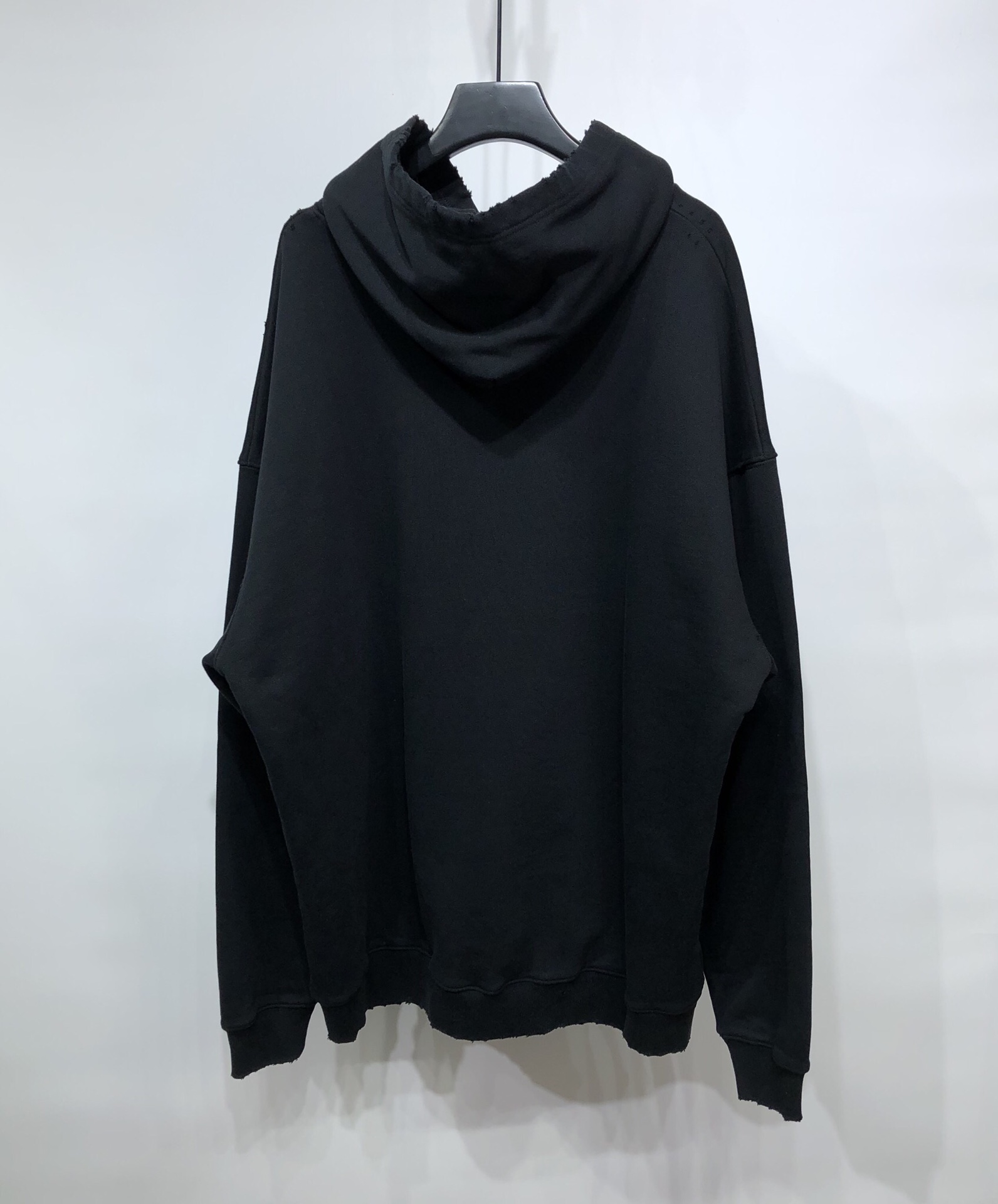 Balenciaga Hoodie Logo Medium Fit in Black