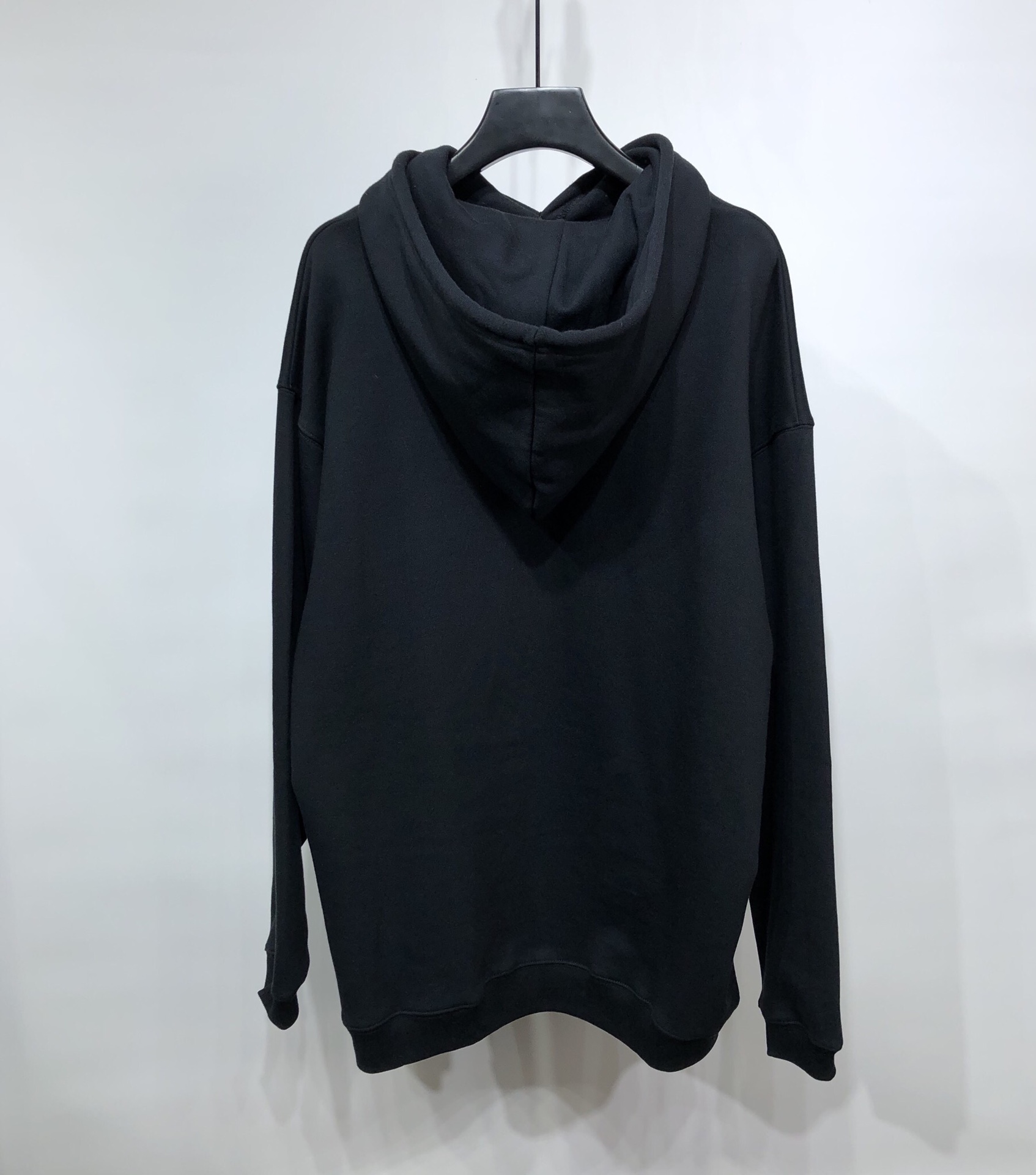 Balenciaga Hoodie Logo Medium Fit in Black