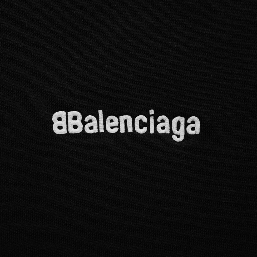 Balenciaga Hoodie Logo Medium Fit in Black