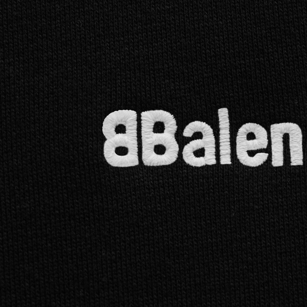 Balenciaga Hoodie Logo Medium Fit in Black